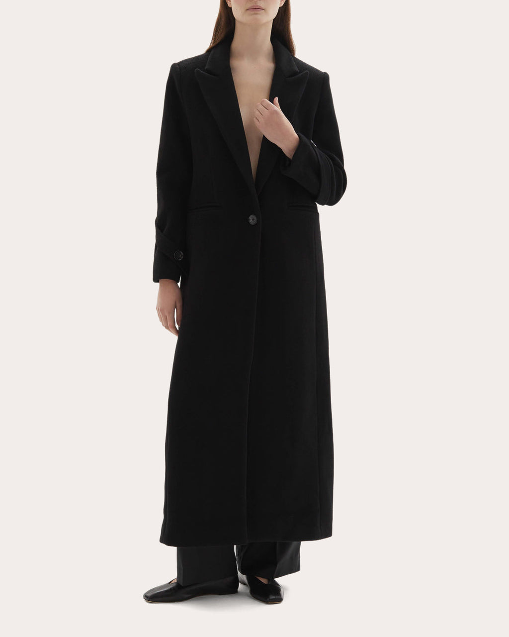 Mylah Wool Cashmere Single-Breasted Coat