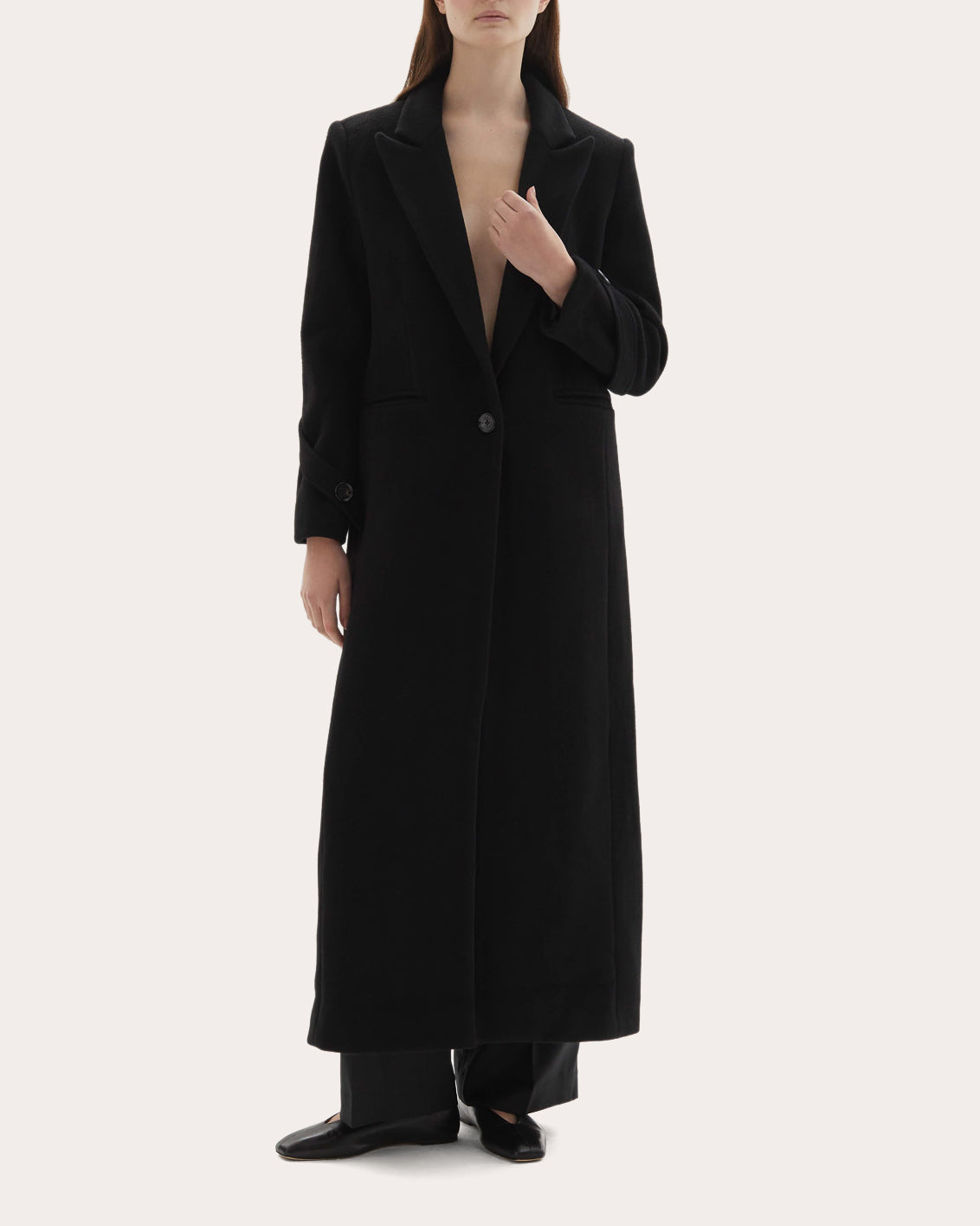 Mylah Wool Cashmere Single-Breasted Coat
