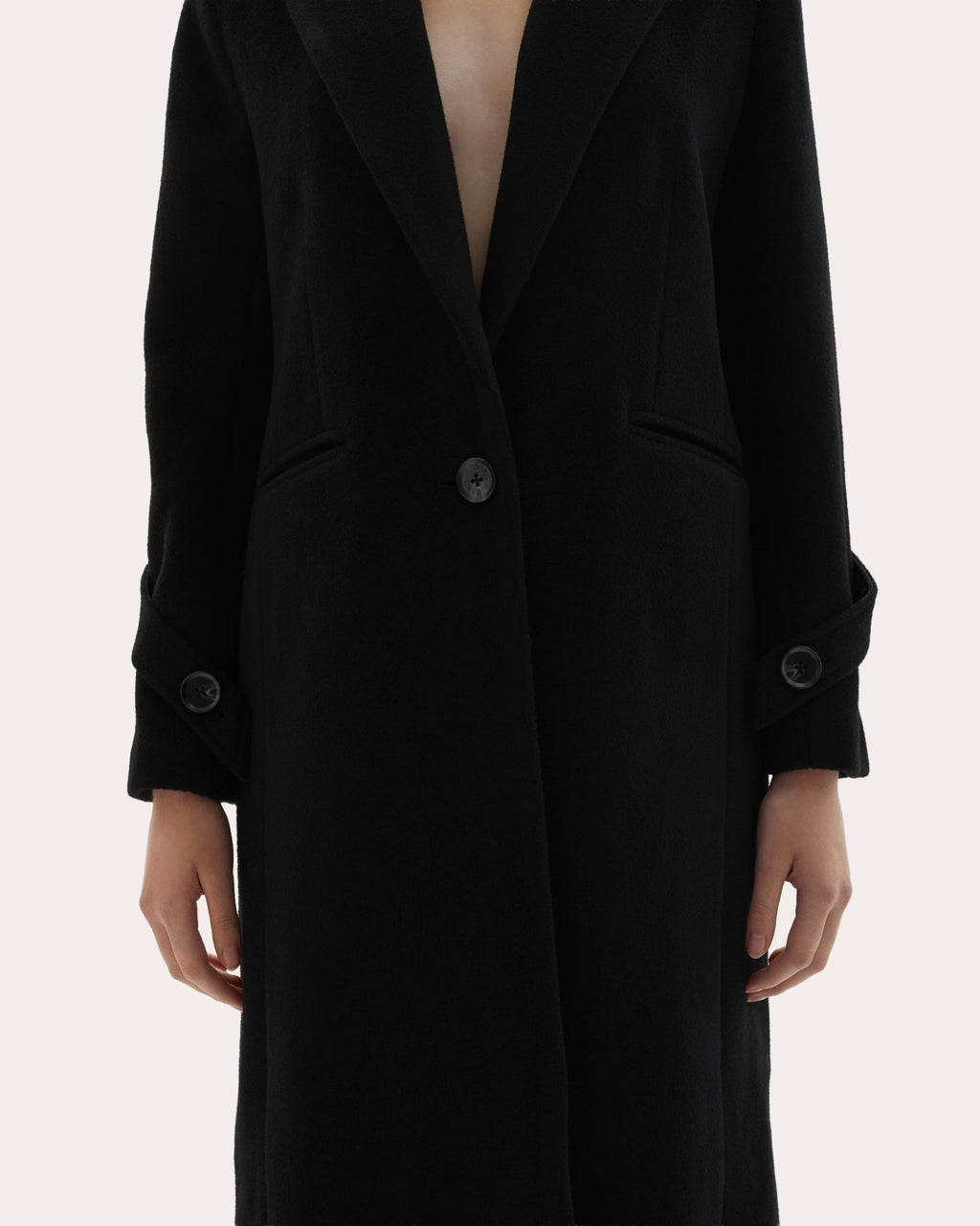 Mylah Wool Cashmere Single-Breasted Coat