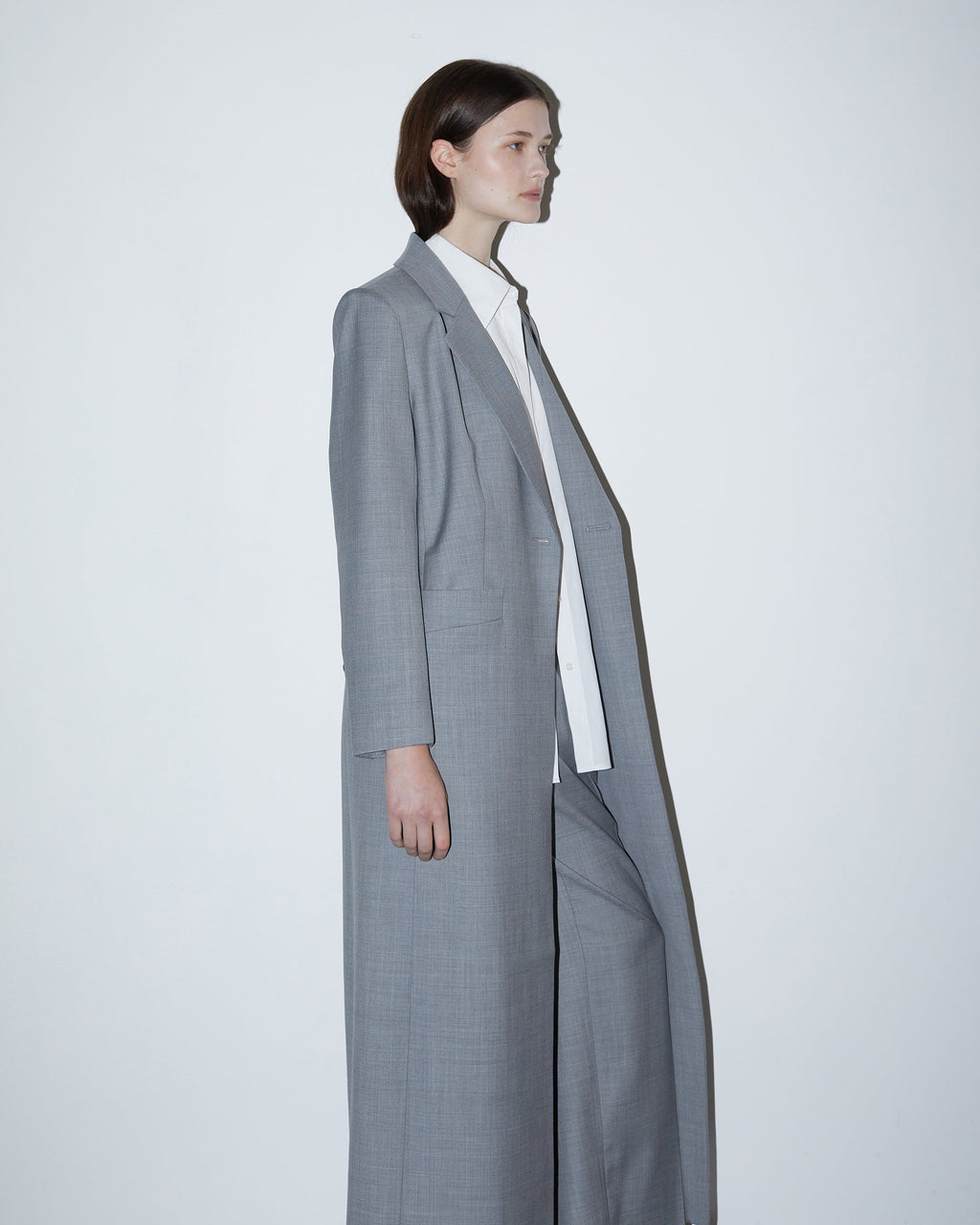 Allora Wool Asymmetric Lapel Coat