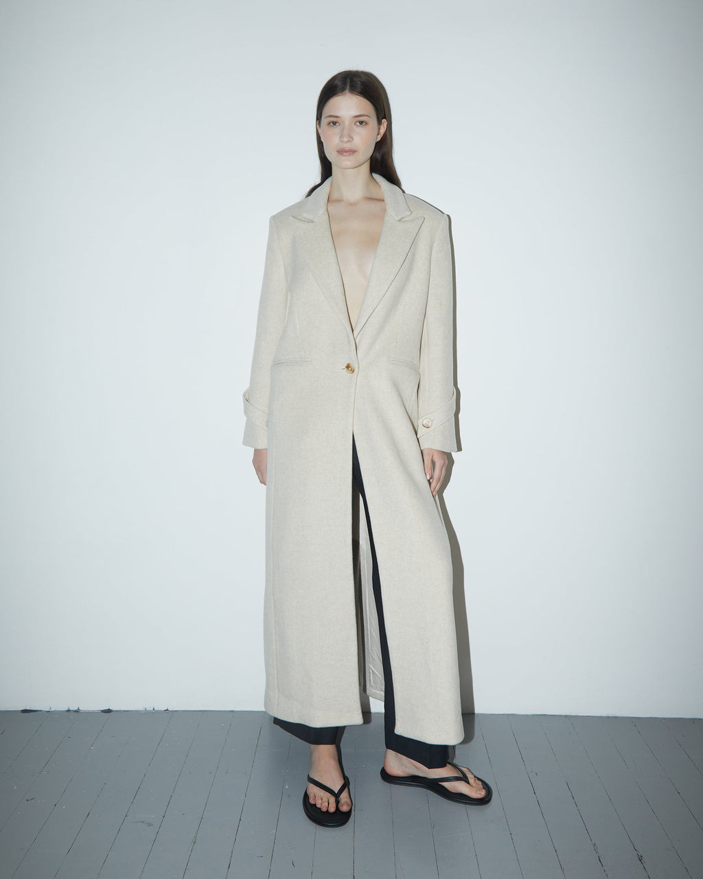 Mylah Wool Cashmere Single-Breasted Coat
