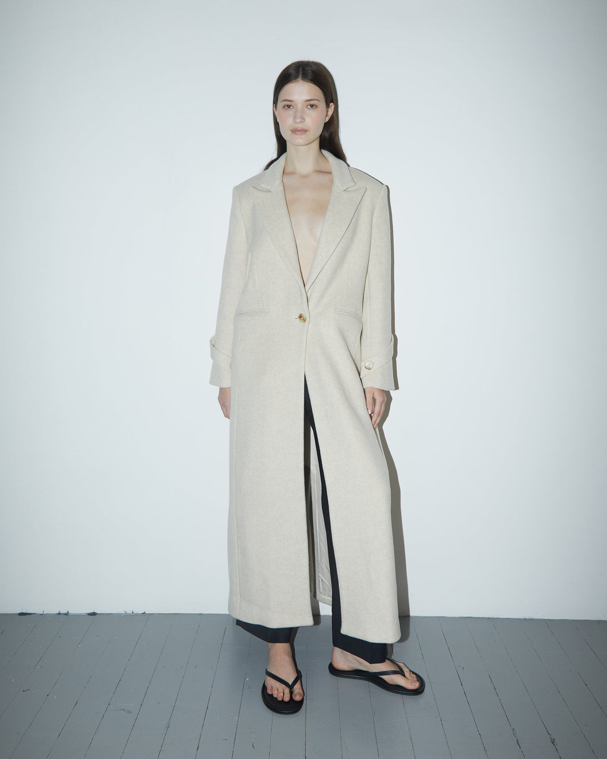 Mylah Wool Cashmere Single-Breasted Coat