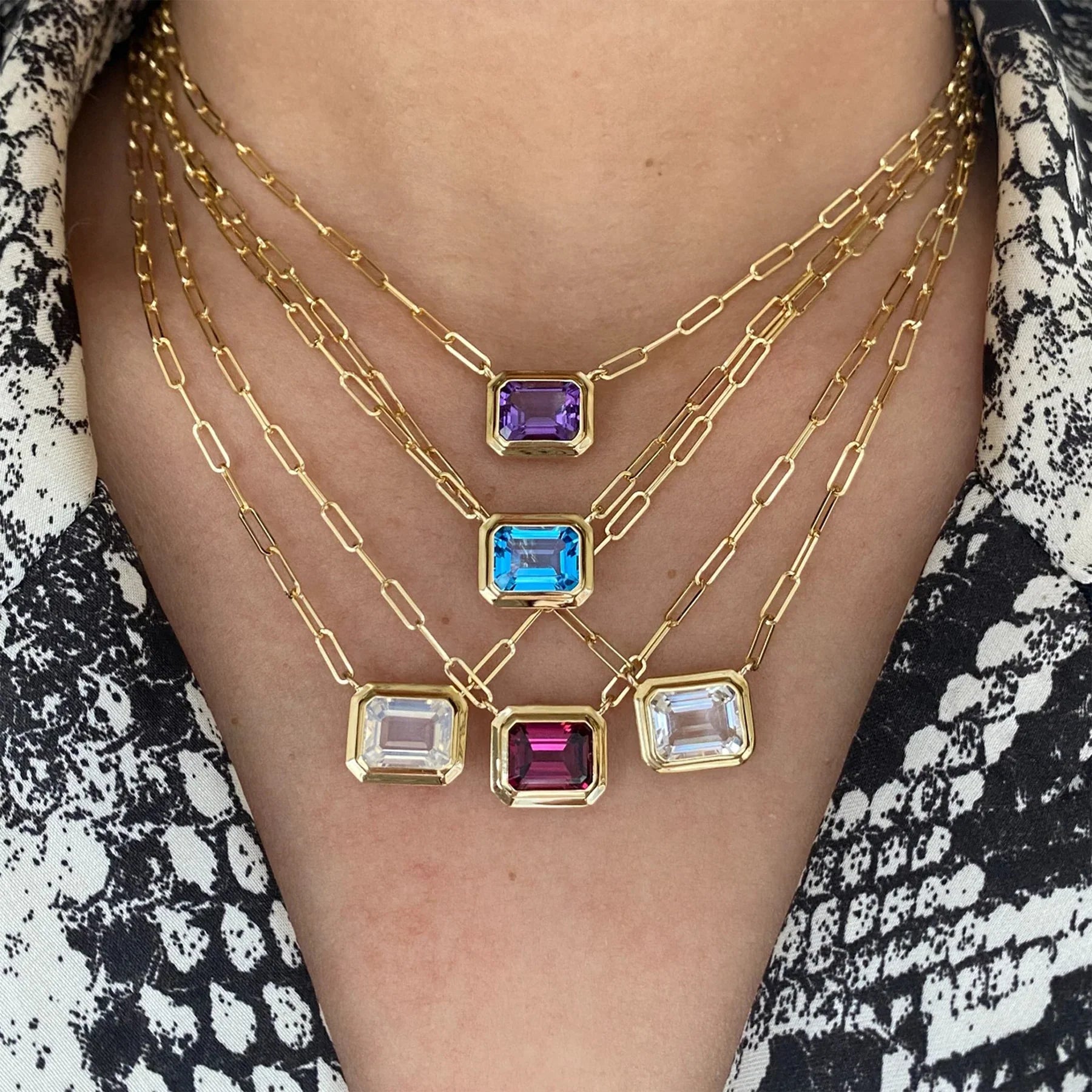 18K Rose Gold Lavender Amethyst Pendant Necklace
