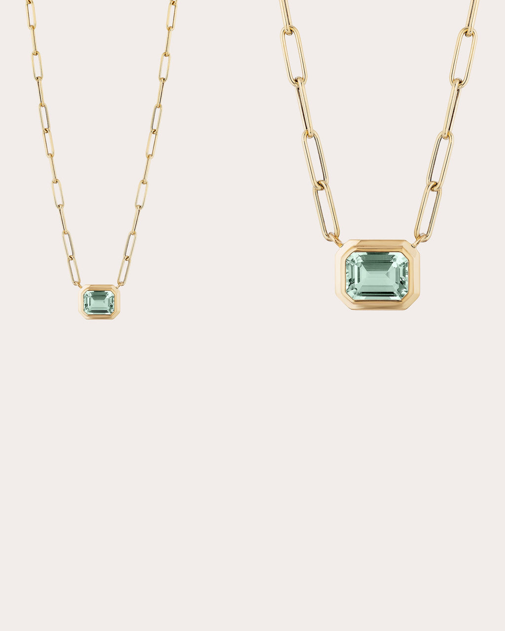 Manhattan 18K Gold Prasiolite Pendant Necklace