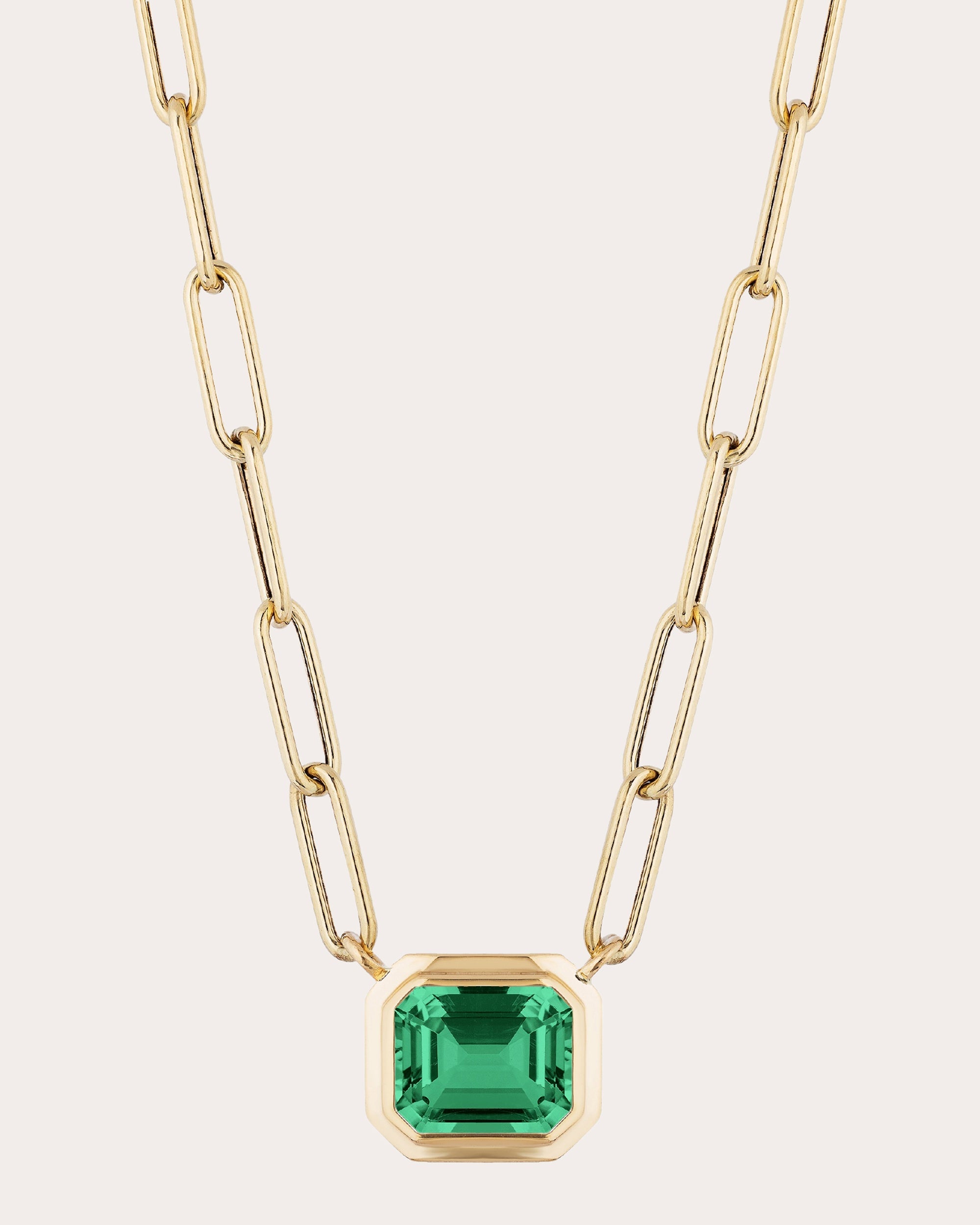 Limited Edition 18K Gold Emerald Pendant Necklace