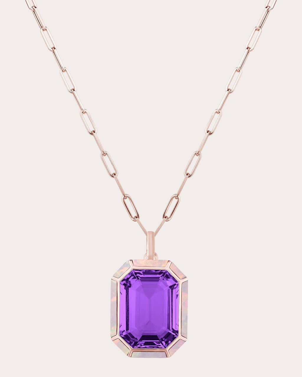 Amethyst & Opal Mélange Pendant Necklace