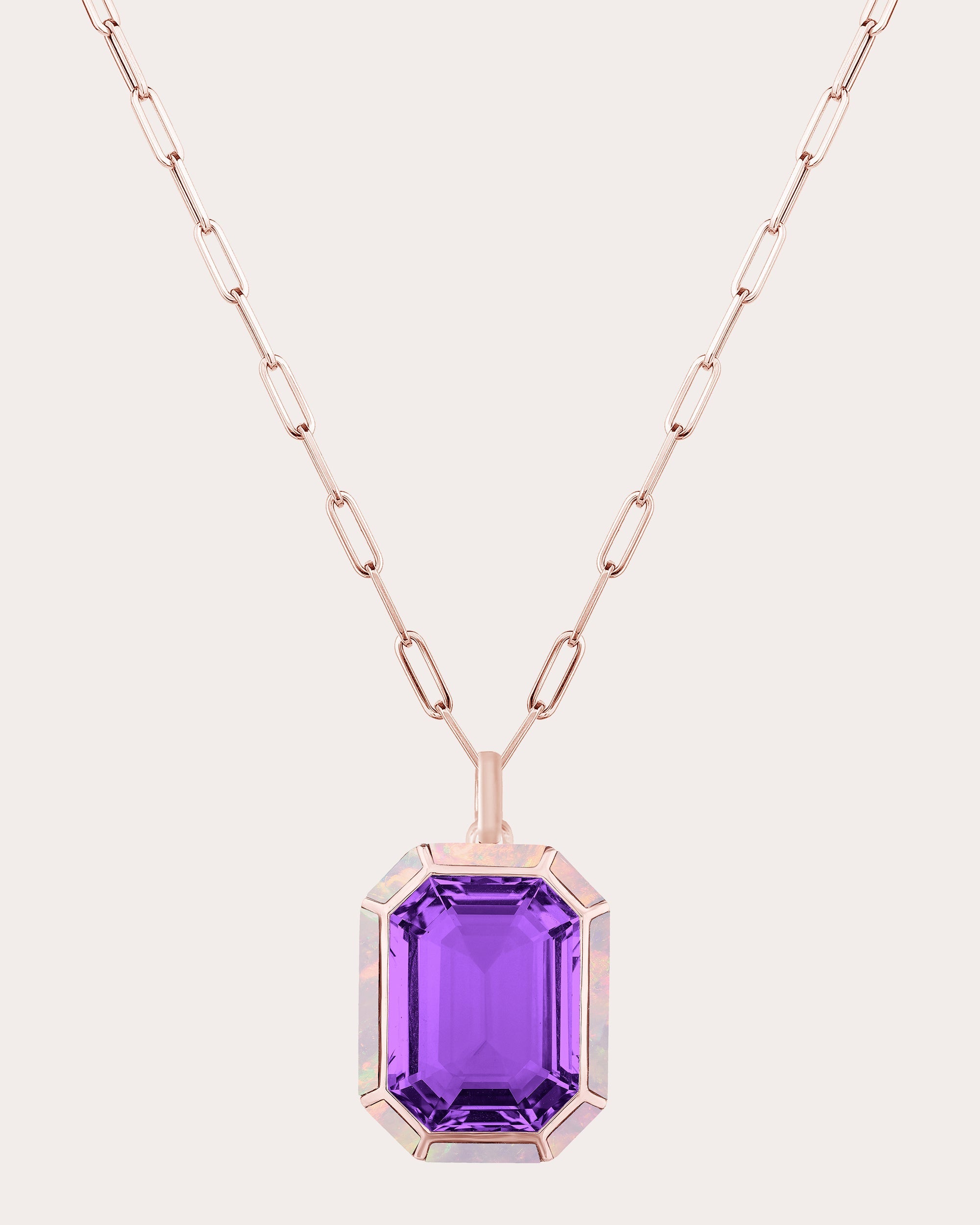 Amethyst & Opal Mélange Pendant Necklace