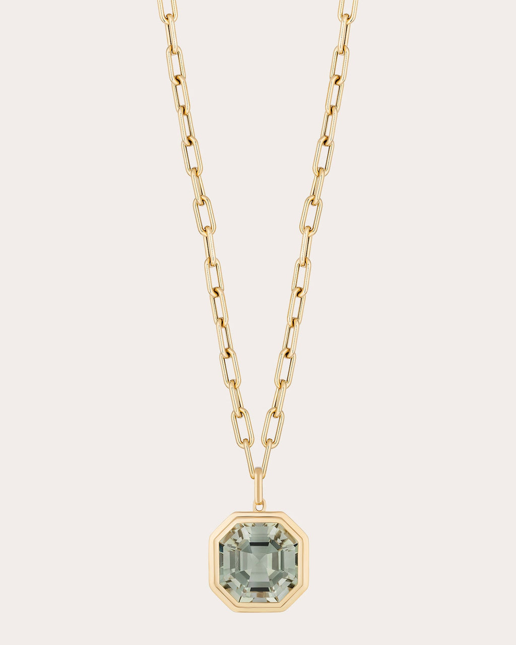 Prasiolite & 18k Gold Manhattan Pendant Necklace