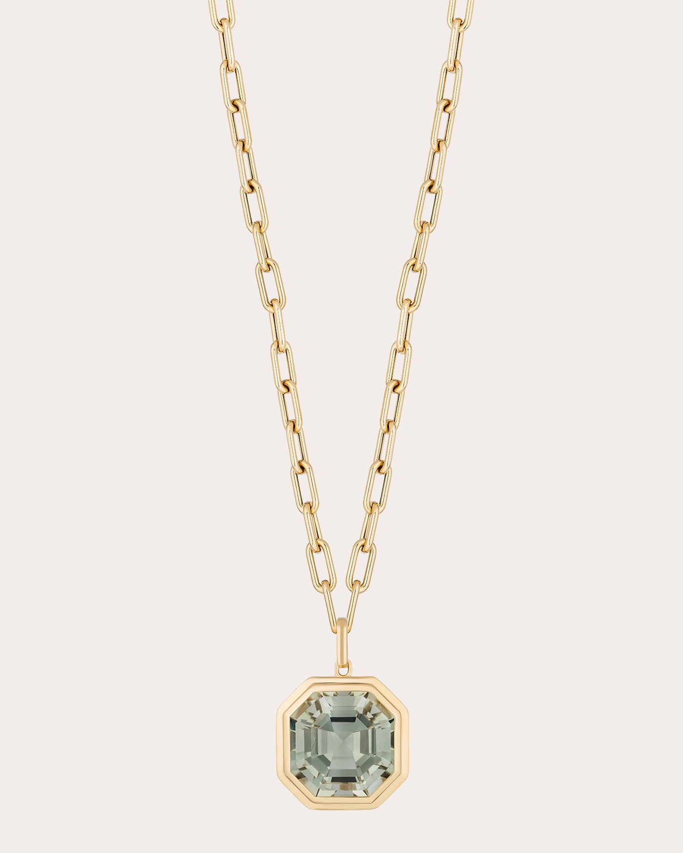 Prasiolite & 18k Gold Manhattan Pendant Necklace