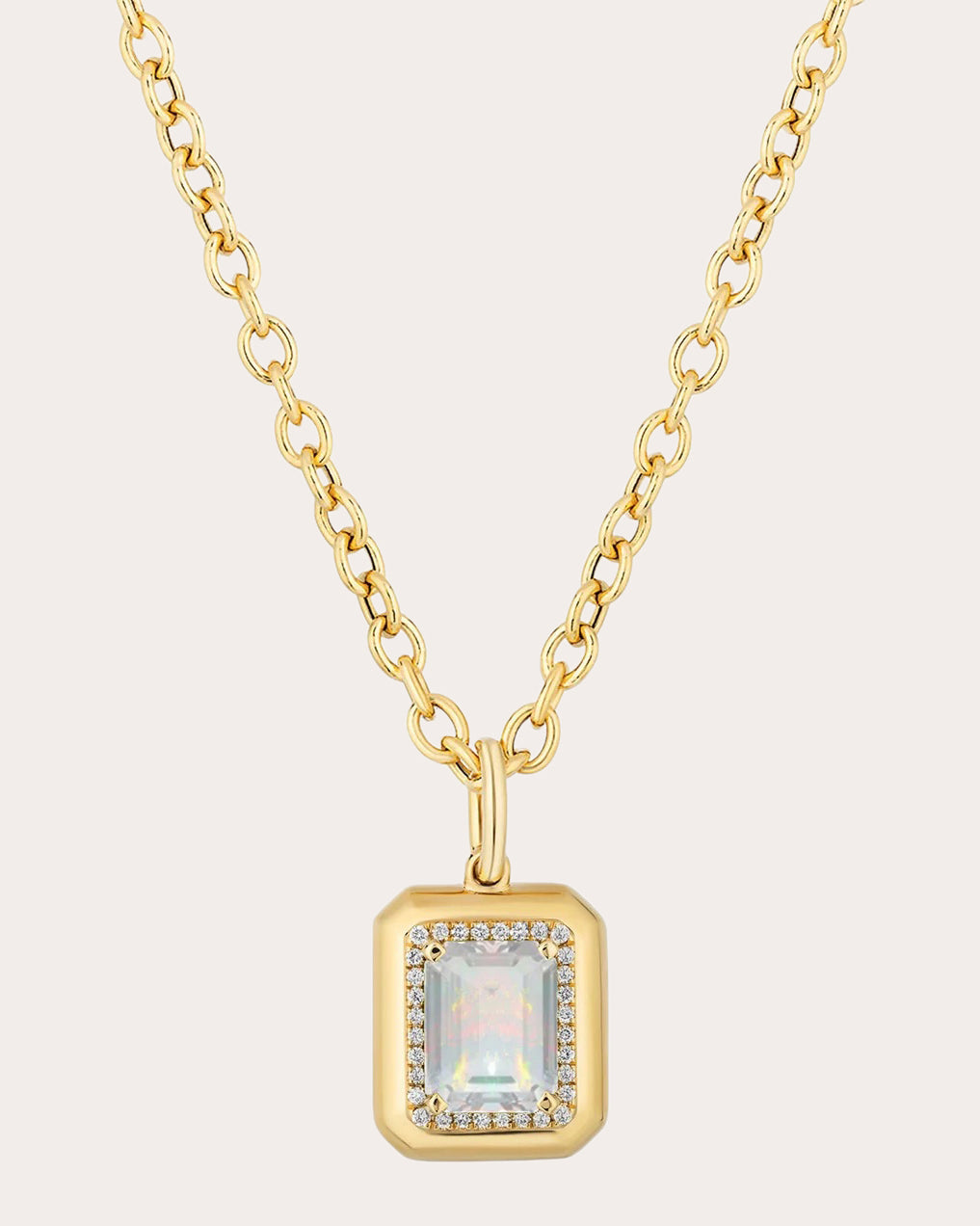 Opal & 18k Gold Limited Edition Emerald-Cut Pendant Necklace