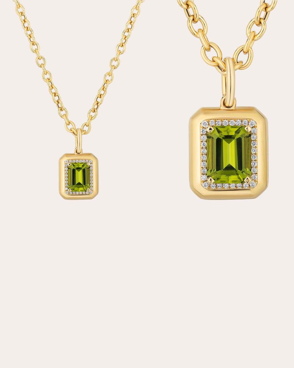 Peridot & 18k Gold Limited Edition Emerald-Cut Pendant Necklace