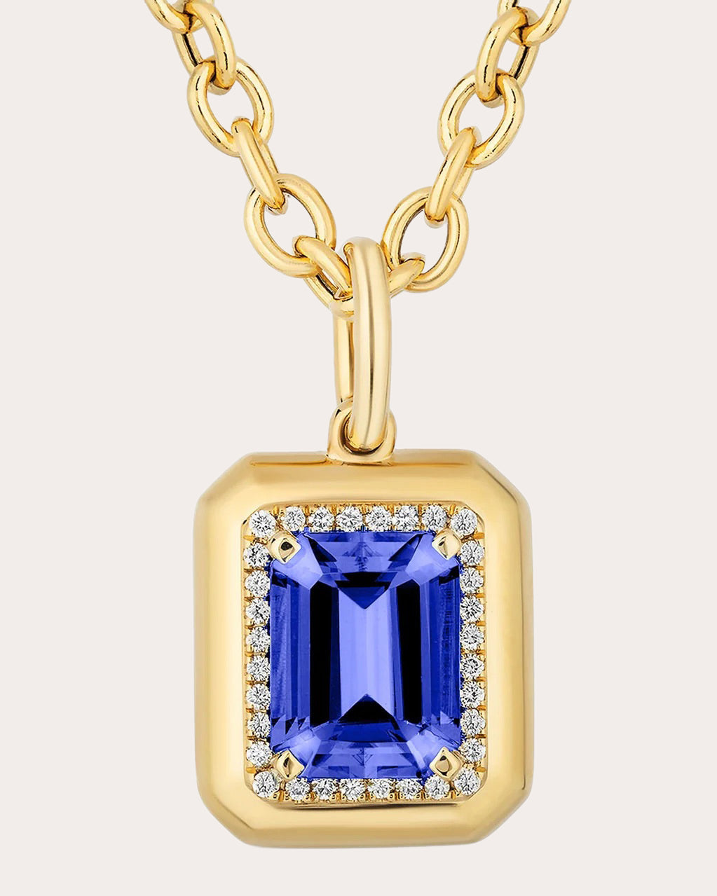 Tanzanite & 18k Gold Limited Edition Emerald-Cut Pendant Necklace