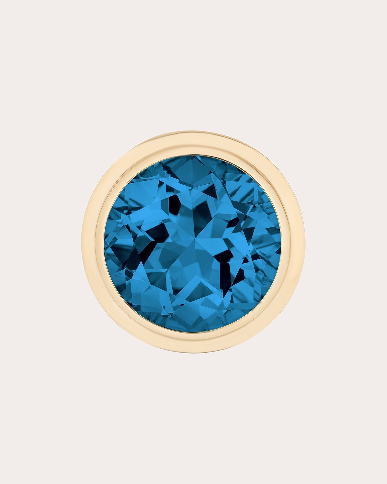 London Blue Topaz & 18k Gold Manhattan Ring