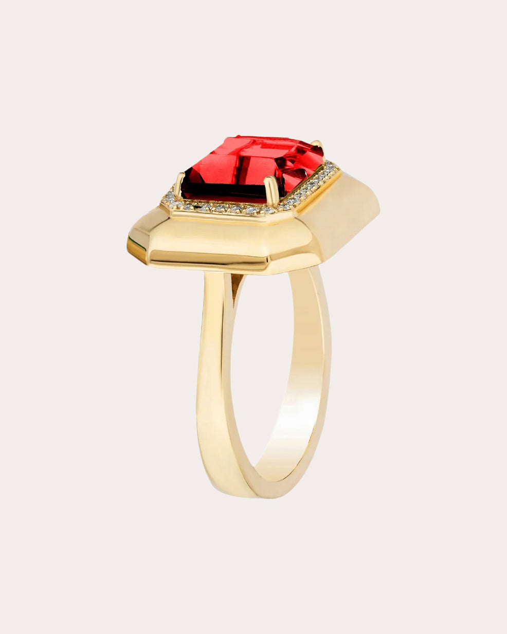 Garnet & Diamond 18k Gold Limited Edition Ring