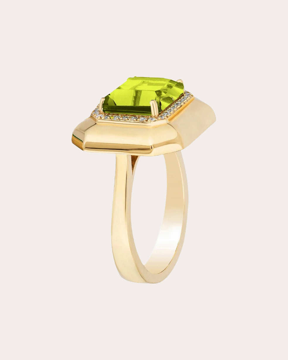 Peridot & Diamond 18k Gold Limited Edition Ring