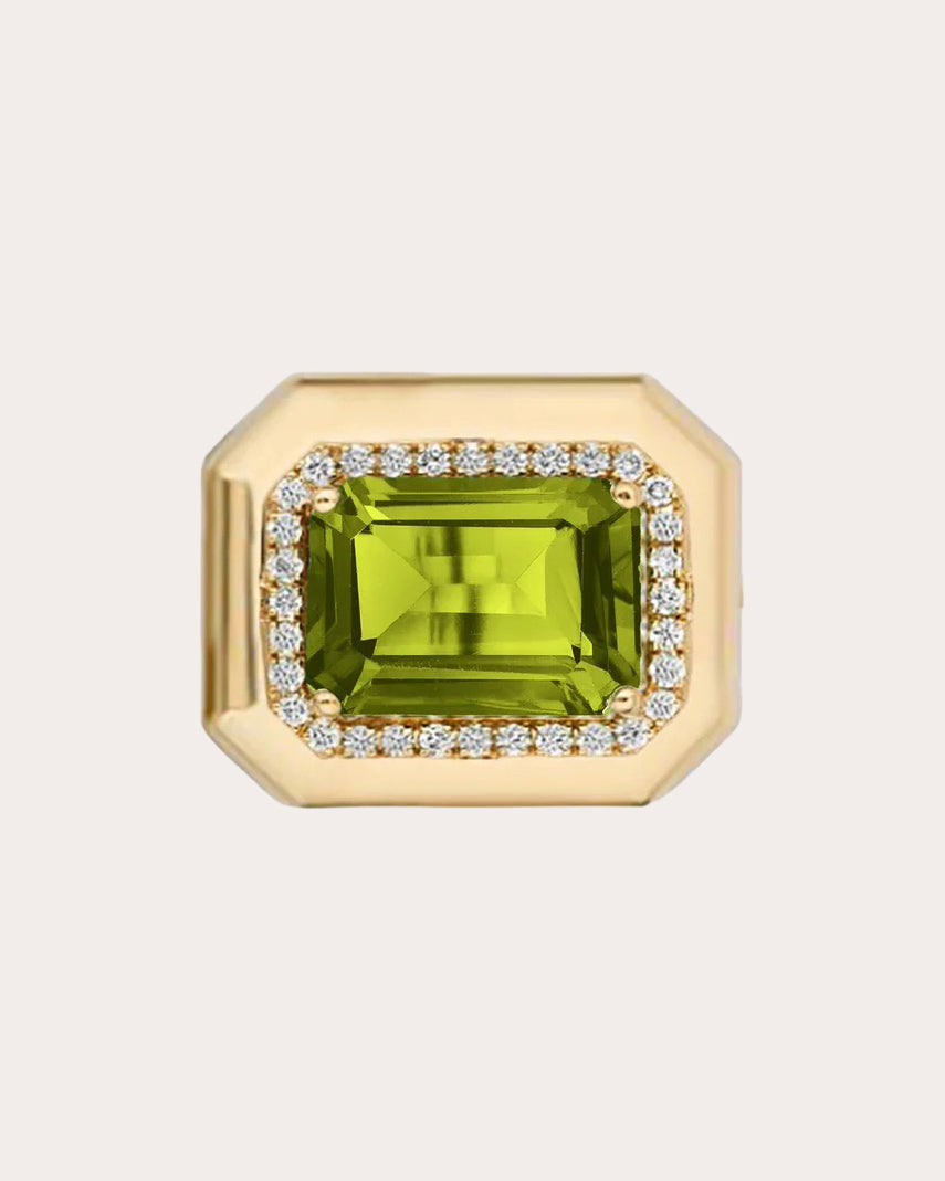 Peridot & Diamond 18k Gold Limited Edition Ring