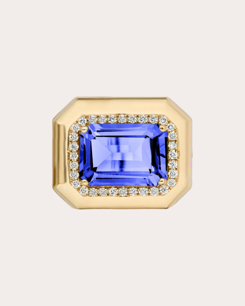 Tanzanite & Diamond 18k Gold Limited Edition Ring