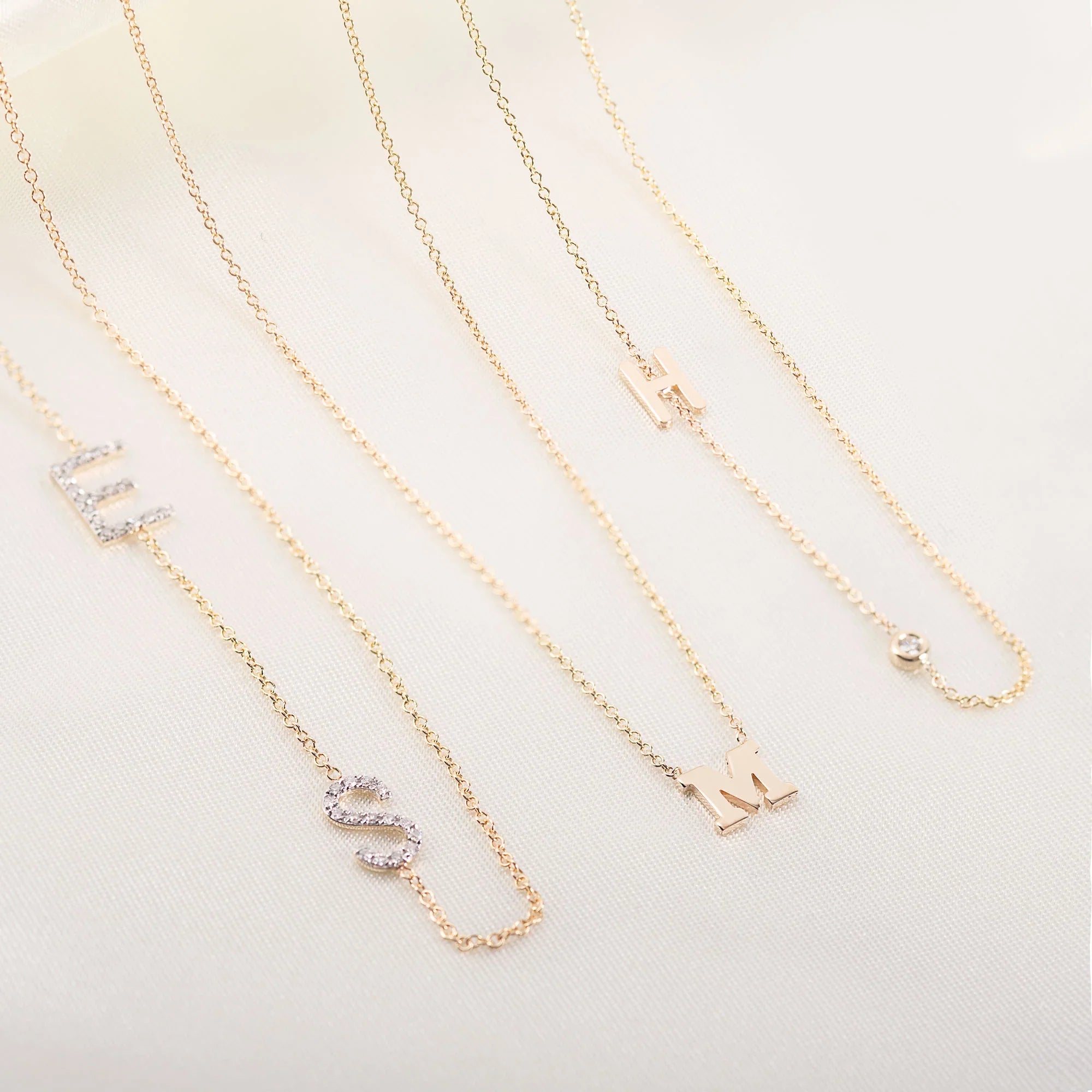 14k Gold Initial Pendant Necklace