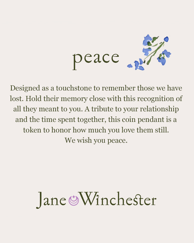 PEACE Small Coin Pendant Necklace