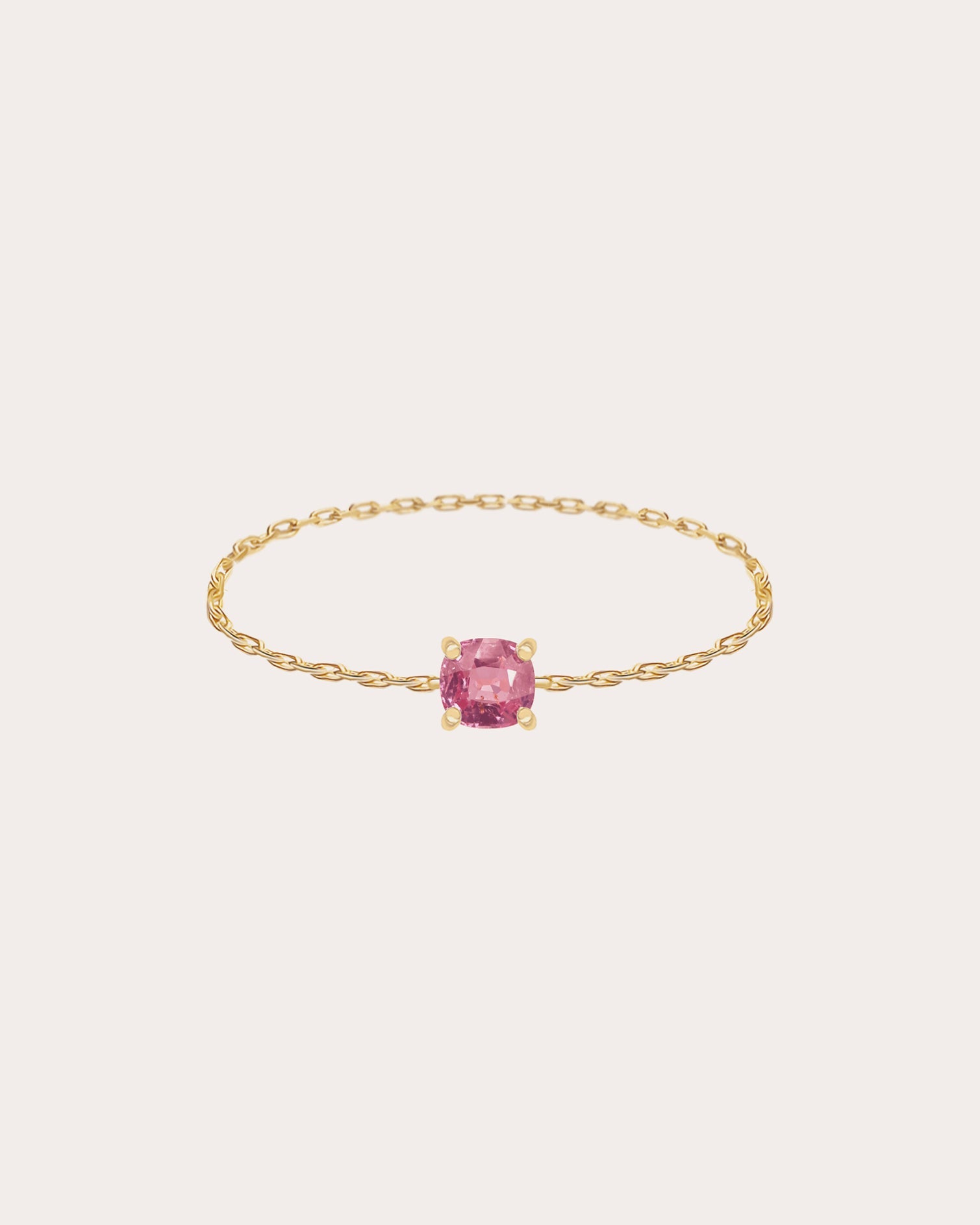 Jedi Spinel & 18k Gold Petite Chain Ring