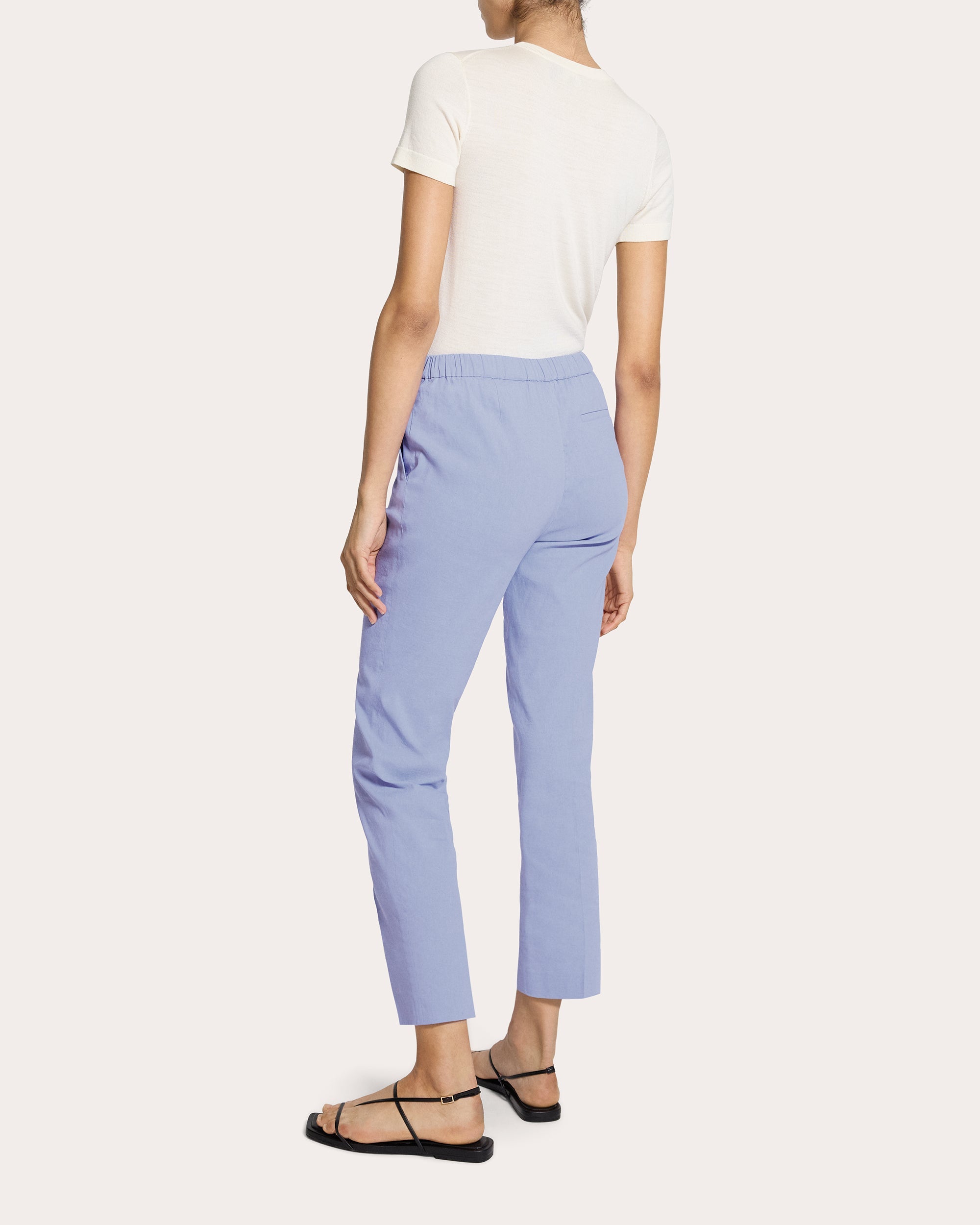 Treeca Good Linen Cropped Pull-On Pants