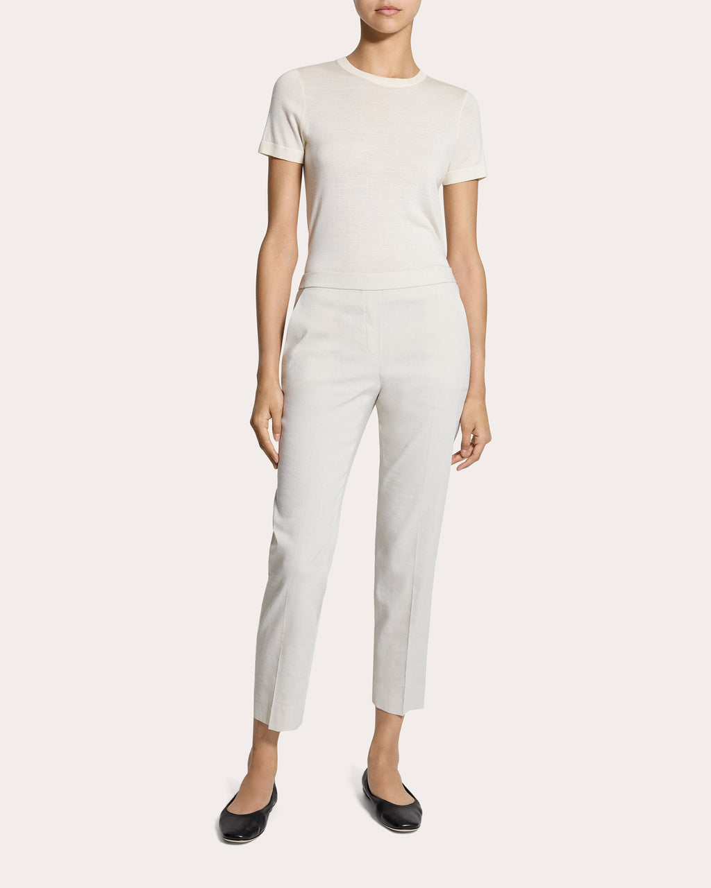 Treeca Good Linen Cropped Pull-On Pants