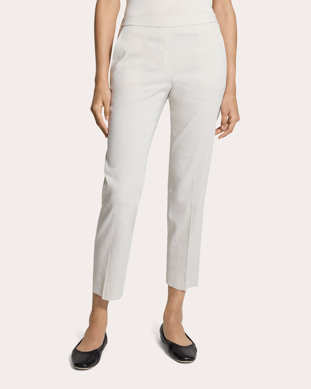 Treeca Good Linen Cropped Pull-On Pants
