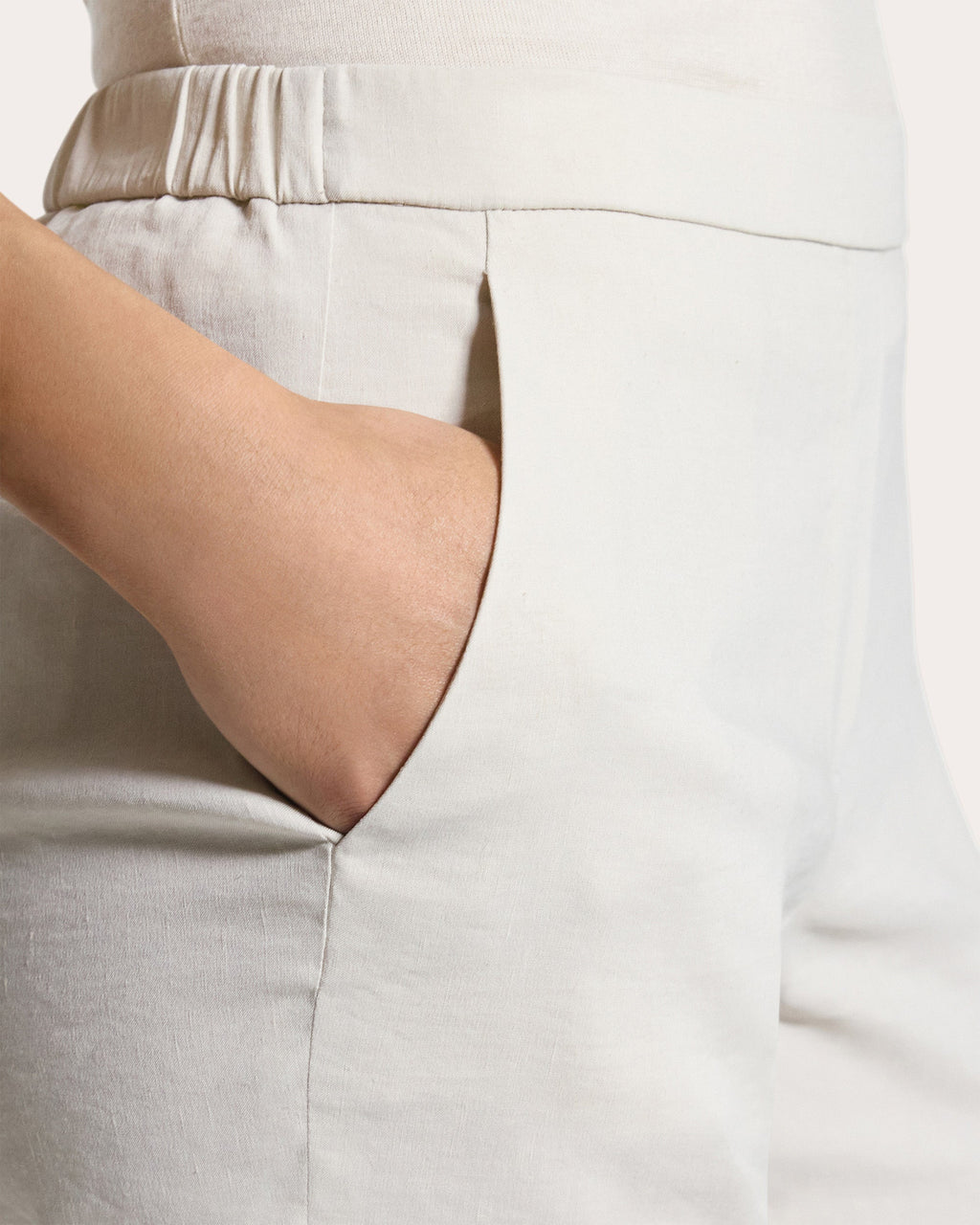 Treeca Good Linen Cropped Pull-On Pants