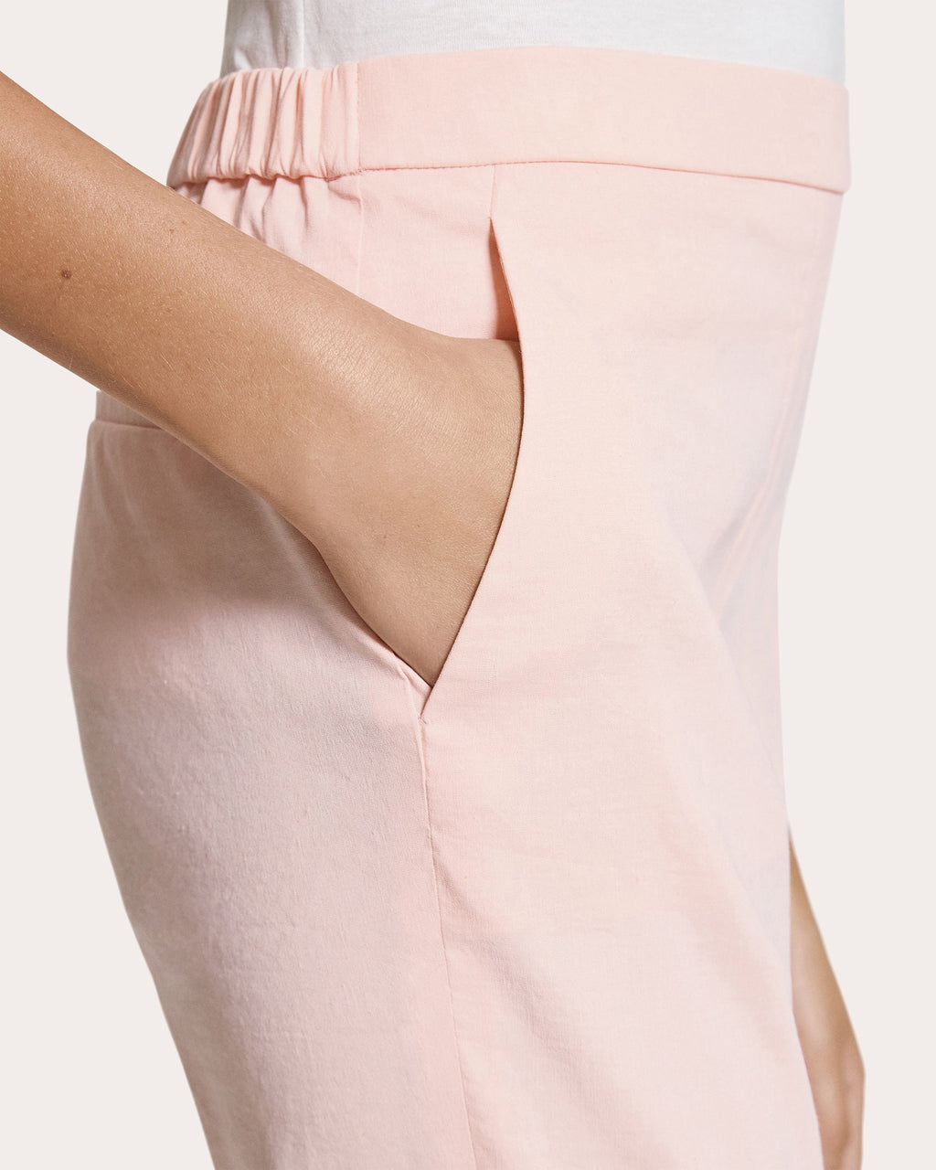 Treeca Good Linen Cropped Pull-On Pants