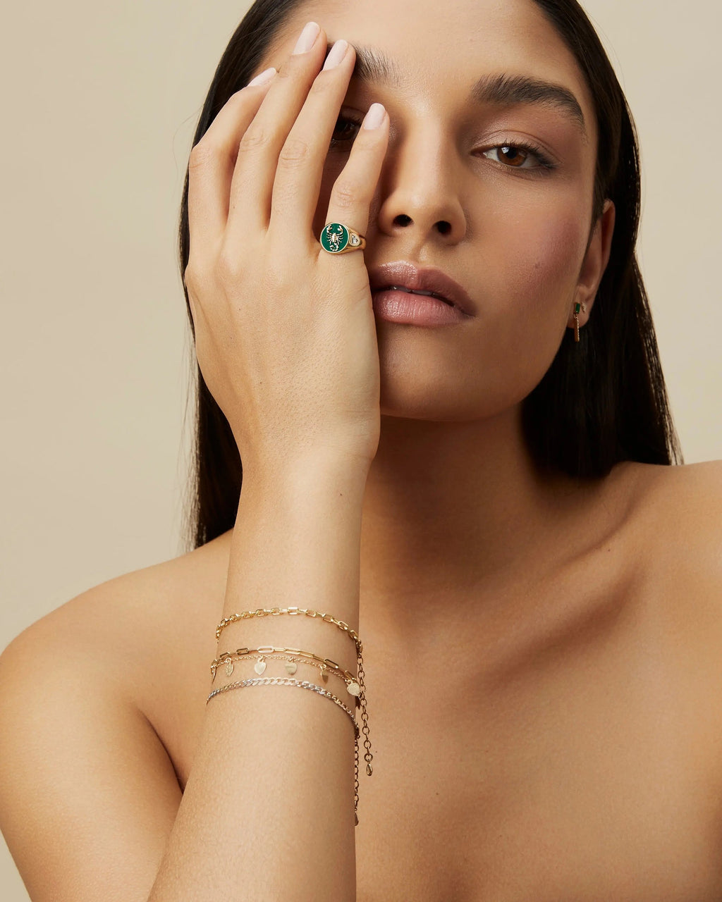14k Gold Diamond-Cut Cable Bracelet