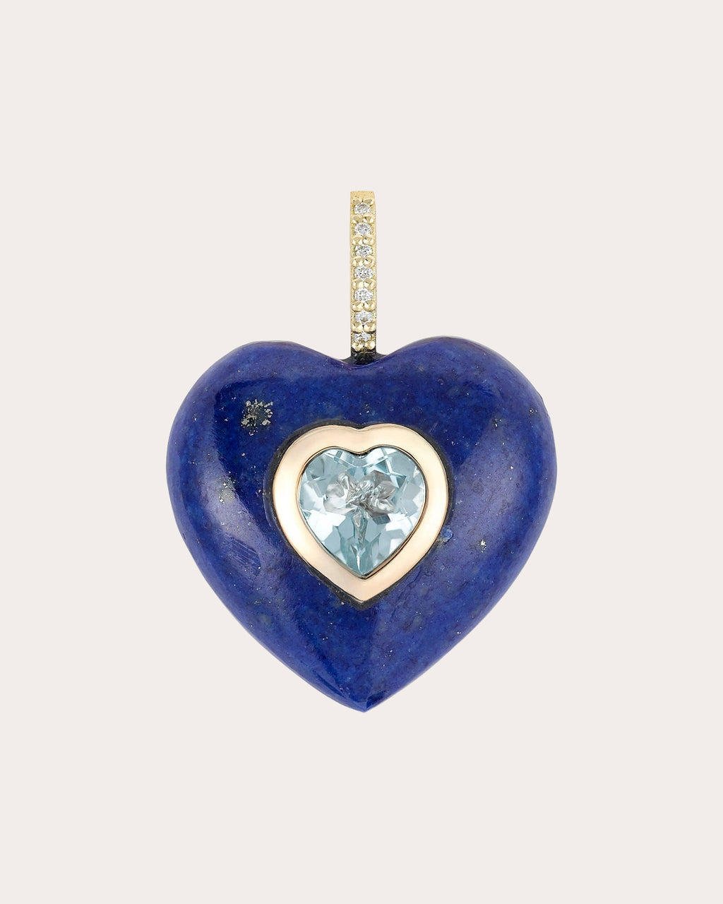 Lapis Lazuli Carved Heart Pendant