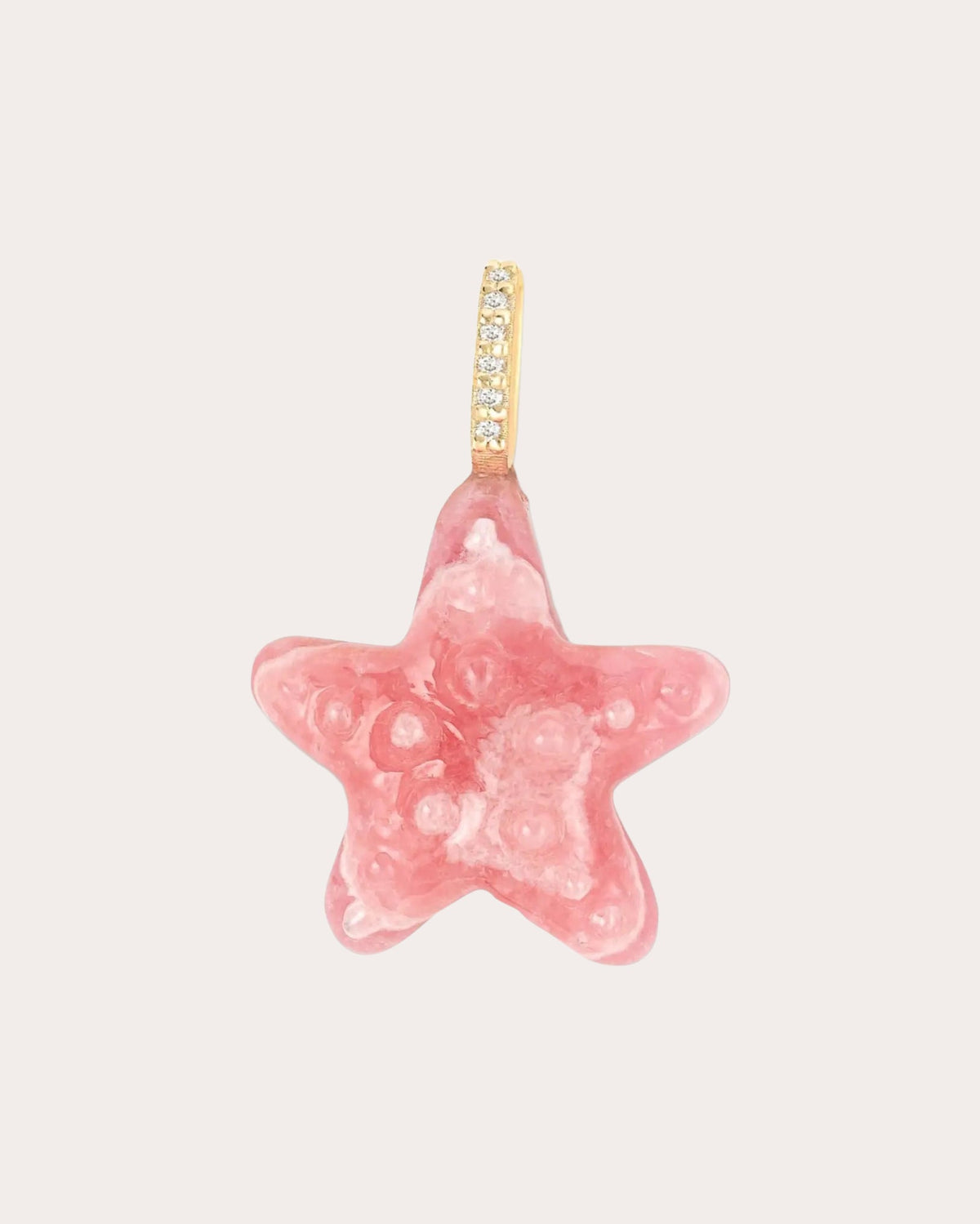 Pink Rhodochrosite Sea Star Pendant