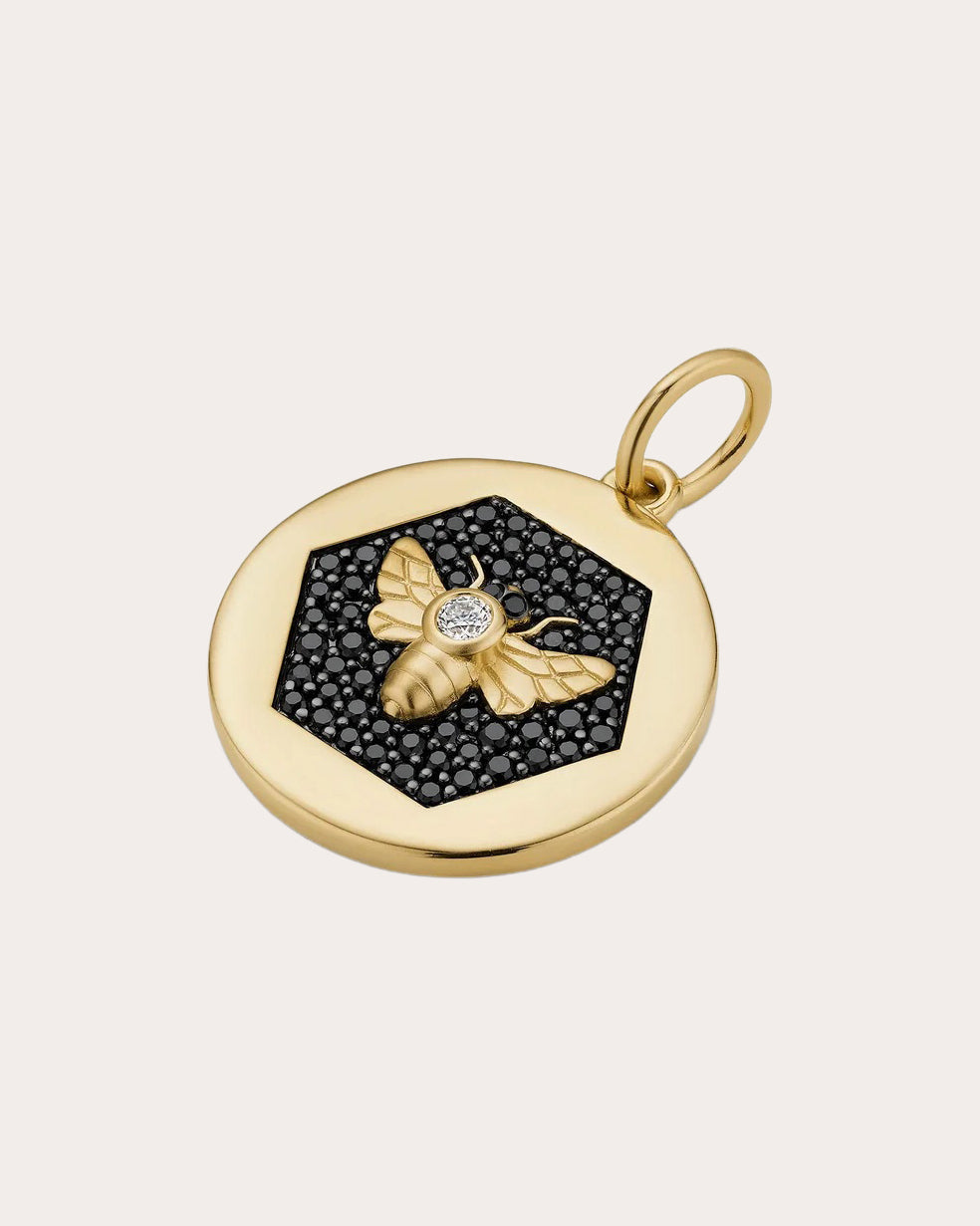 Black Diamond Pavé Bee Pendant