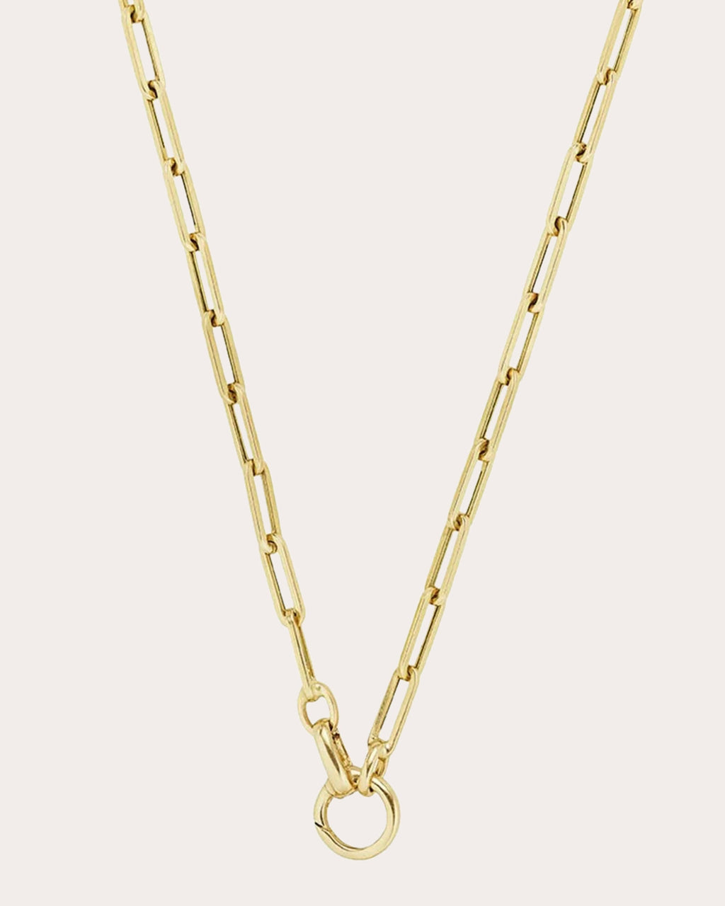 14k Gold Paperclip Chain Necklace