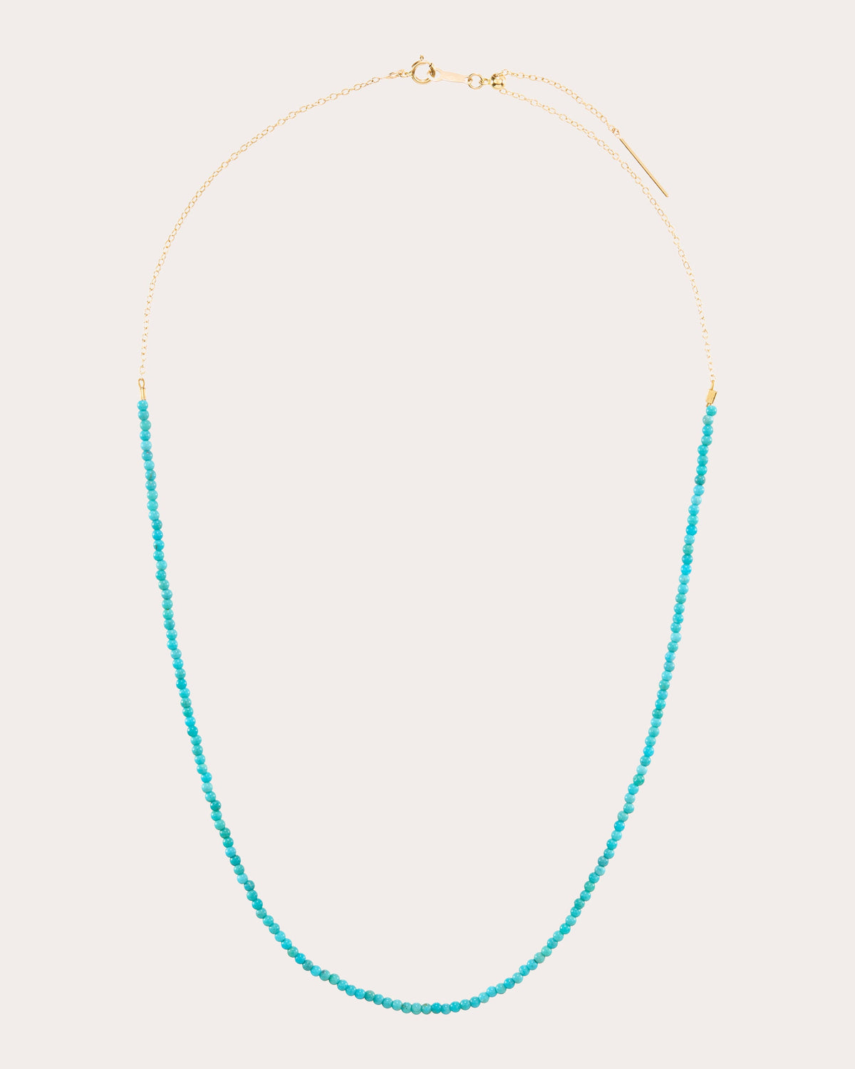 Turquoise Tiny Gem Beaded Necklace