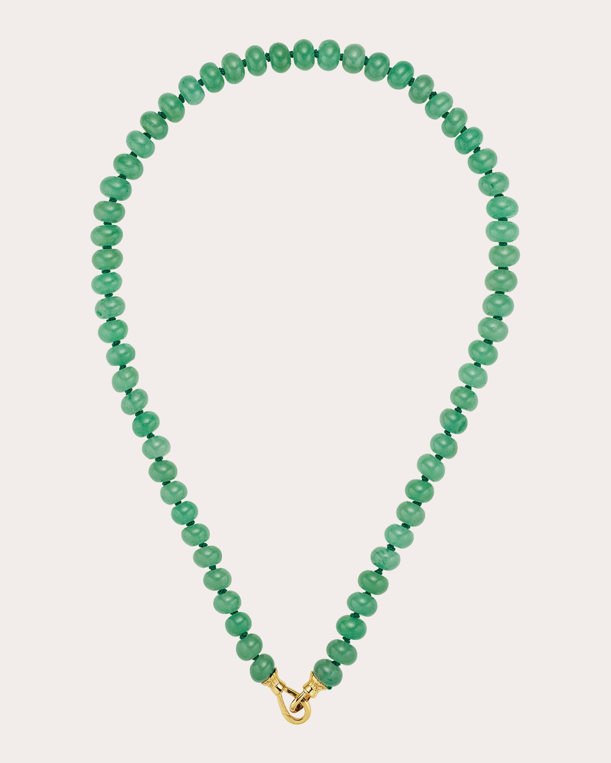 Green Aventurine Rondelle Beaded Necklace