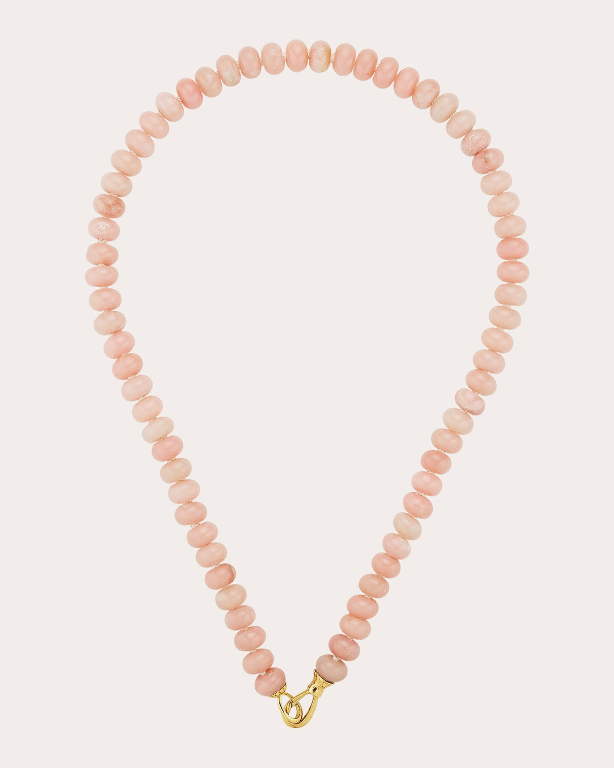 Pink Opal Rondelle Beaded Necklace