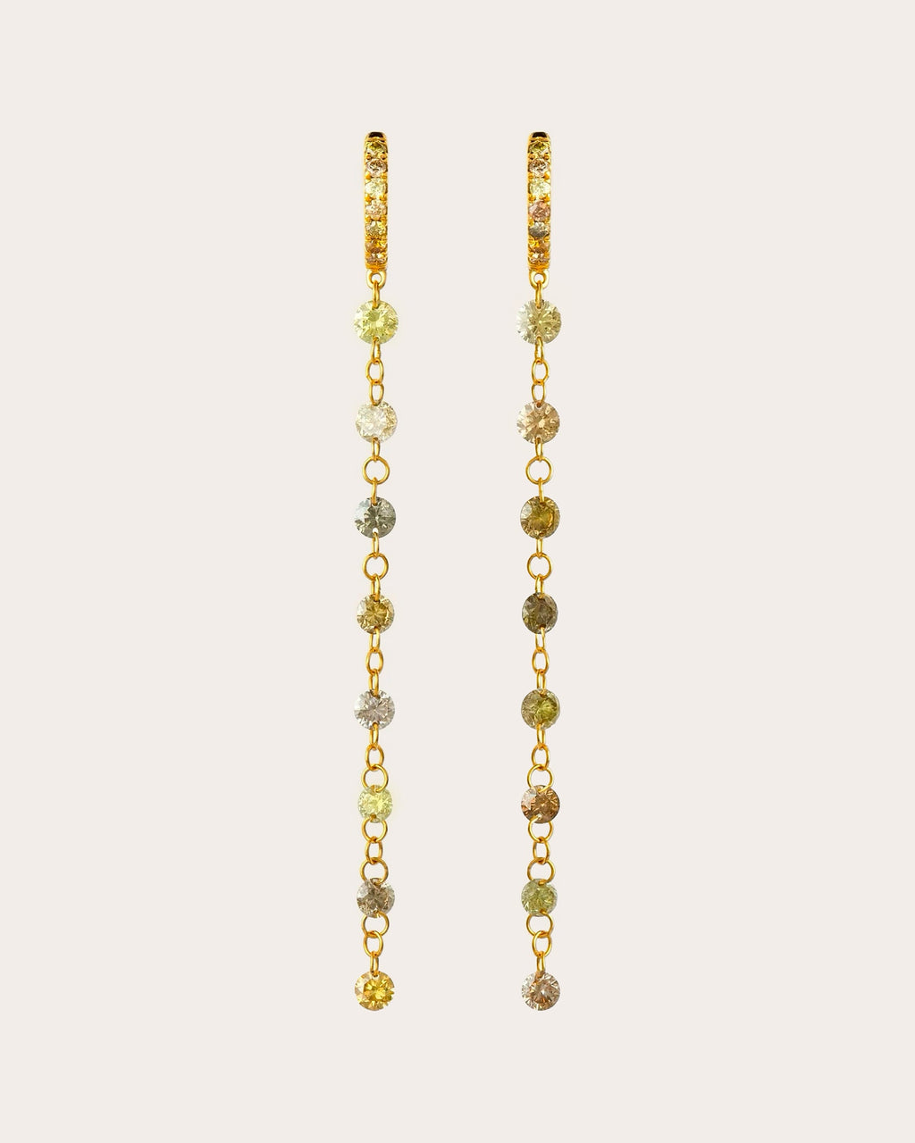Colored Diamond Large Drilled Drop Earrings