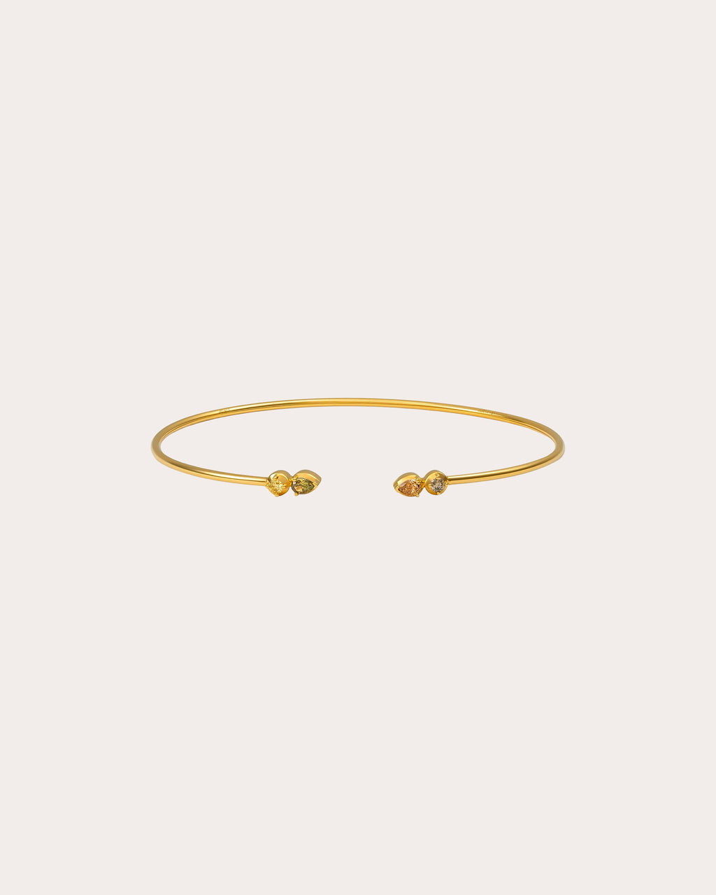Colored Diamond Duet Flexi Cuff Bracelet