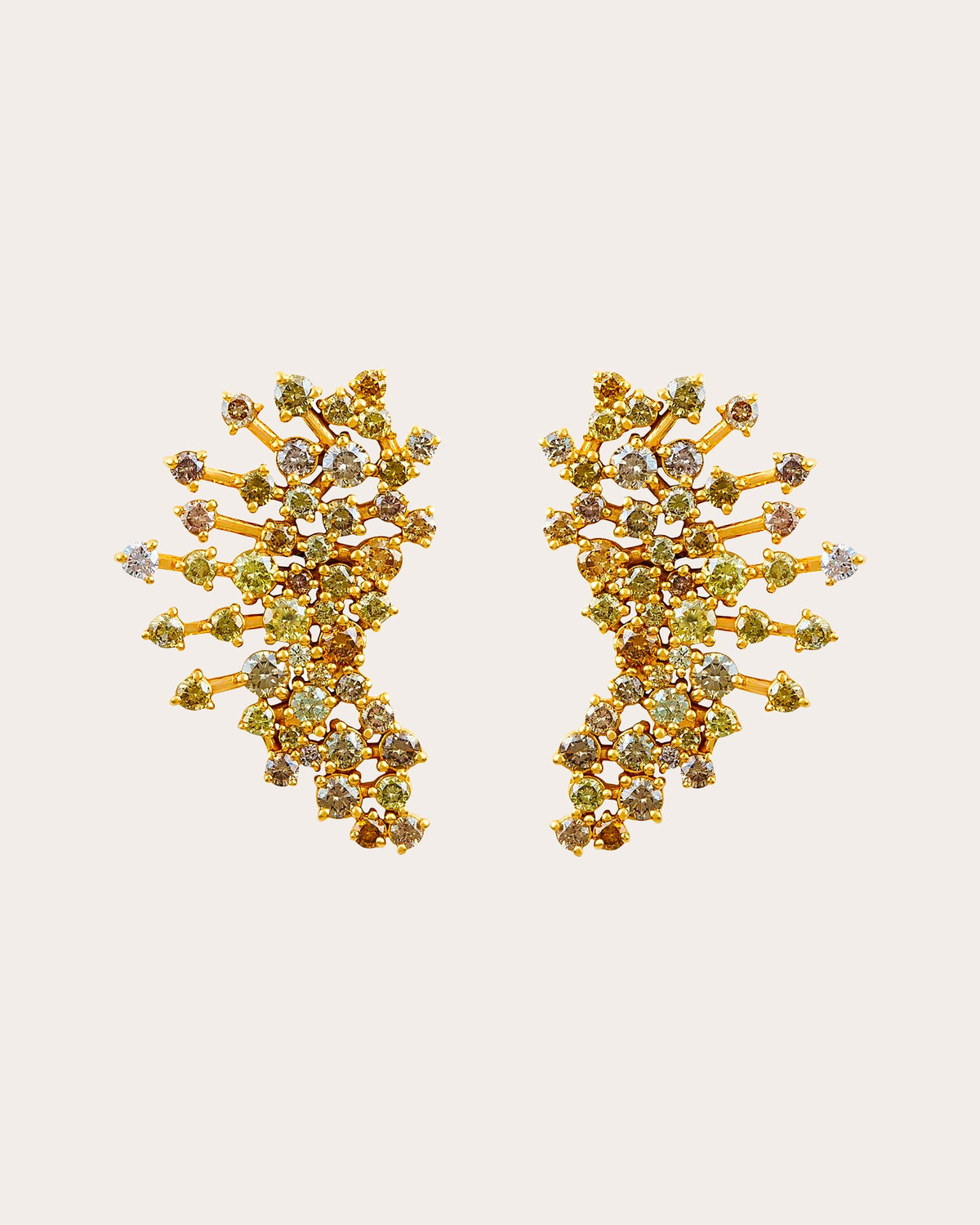 Colored Diamond Constellation Stud Earrings