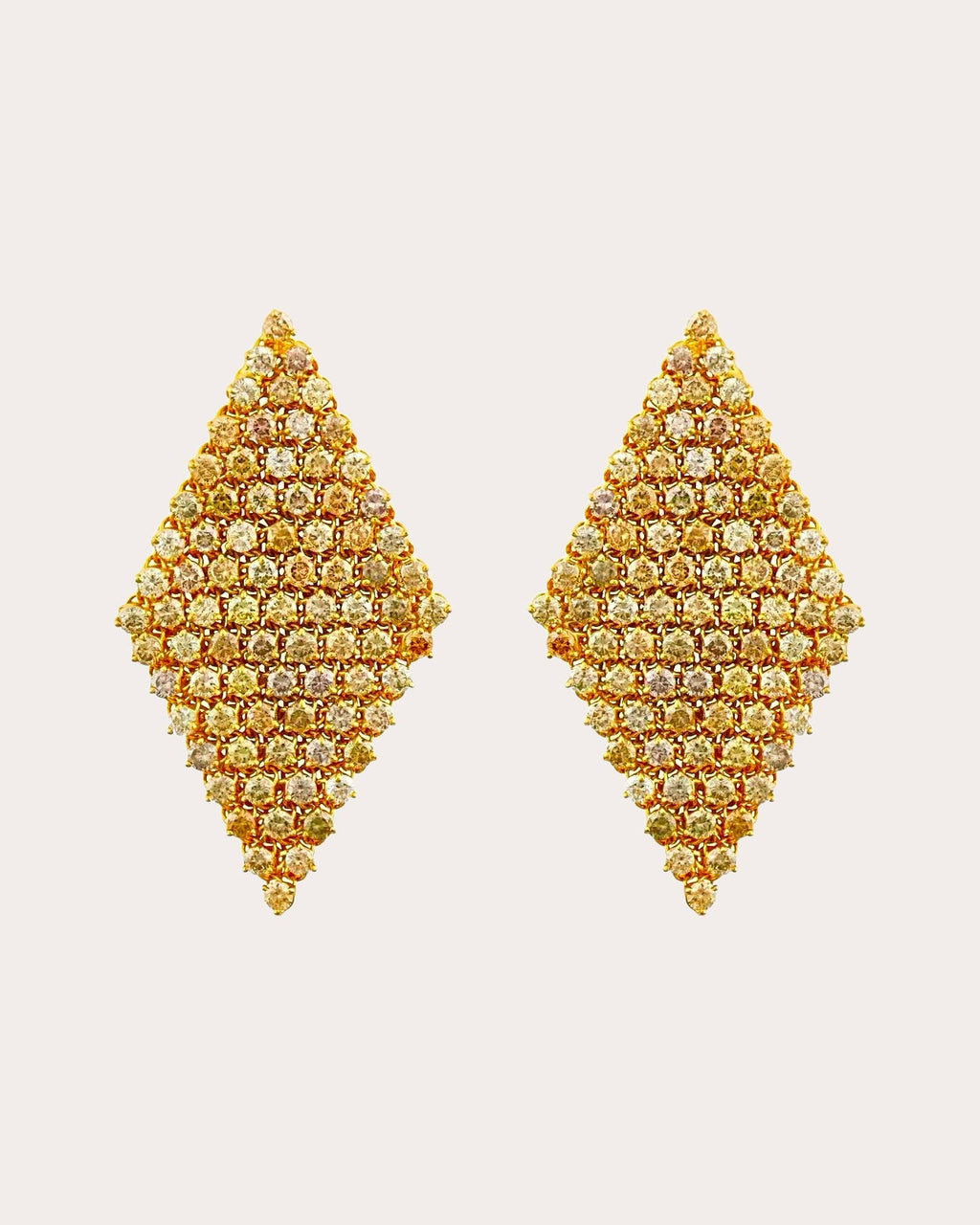 Colored Diamond Medium Mesh Drop Earrings