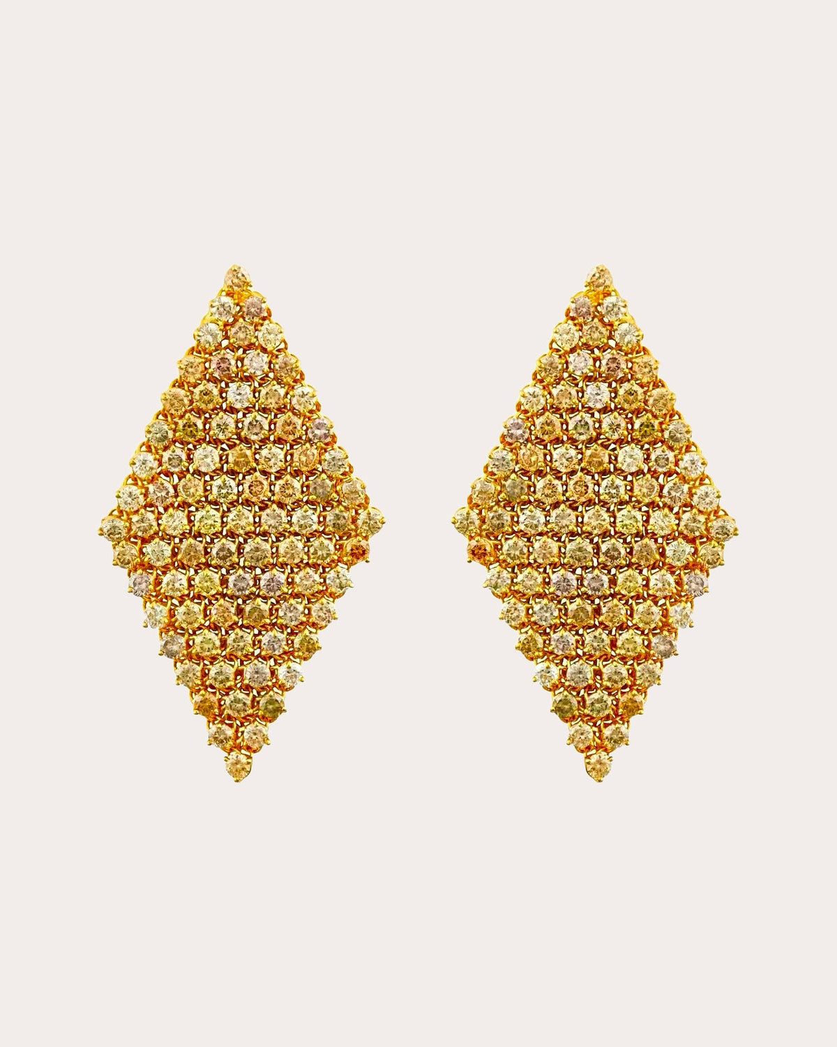 Colored Diamond Medium Mesh Drop Earrings