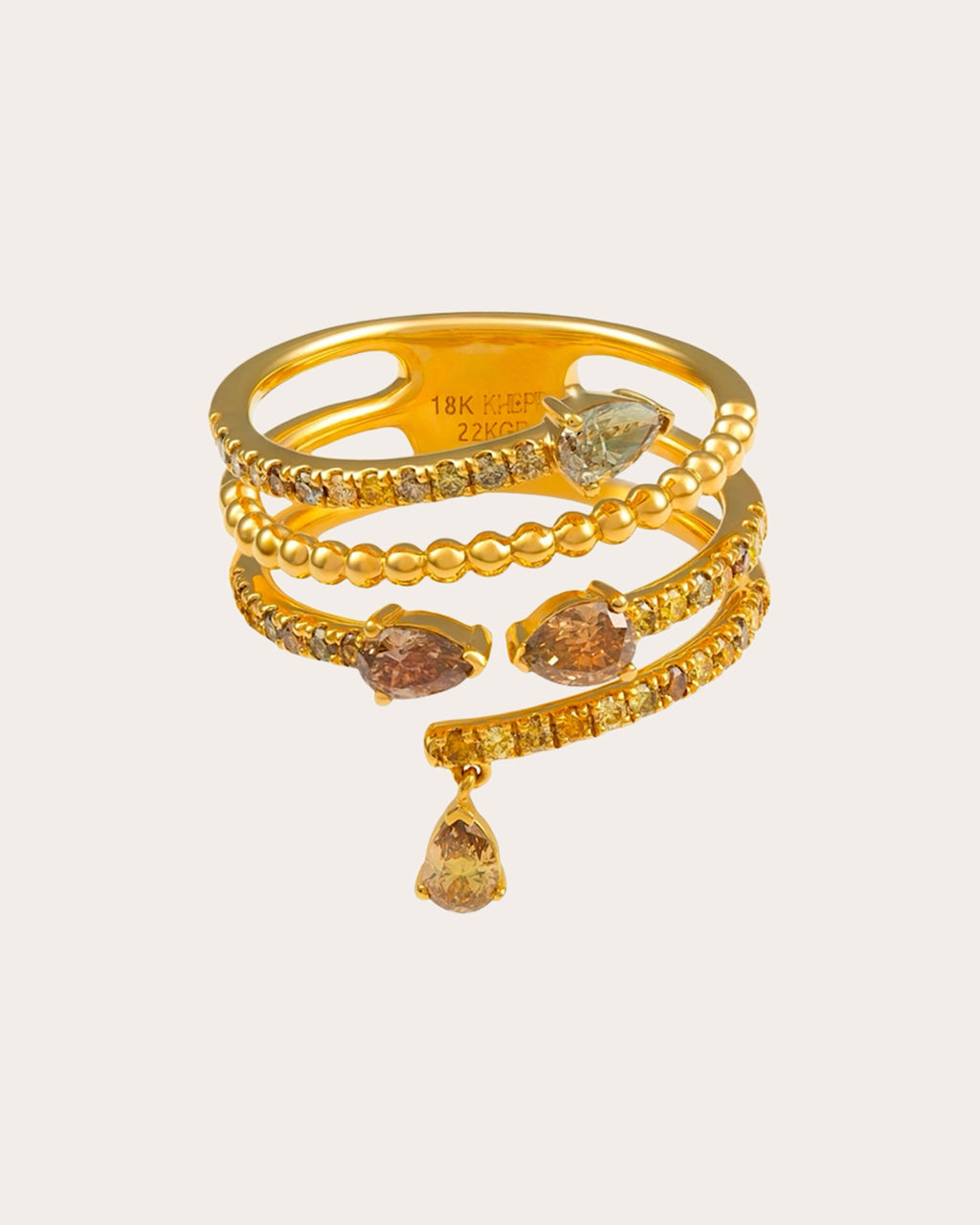 Colored Diamond Serpent Ring