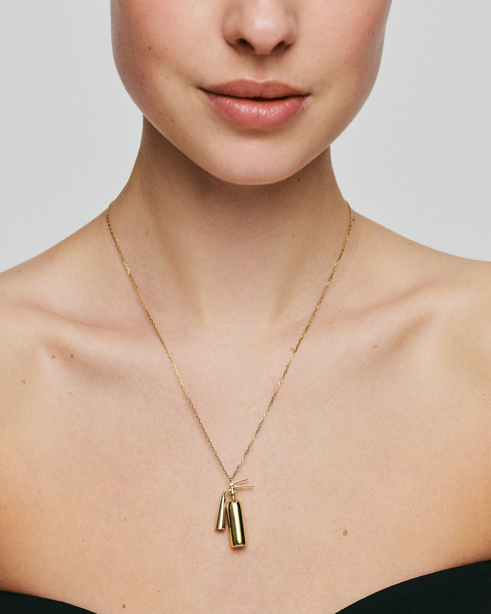 18k Gold Mini Extinguisher Pendant Necklace