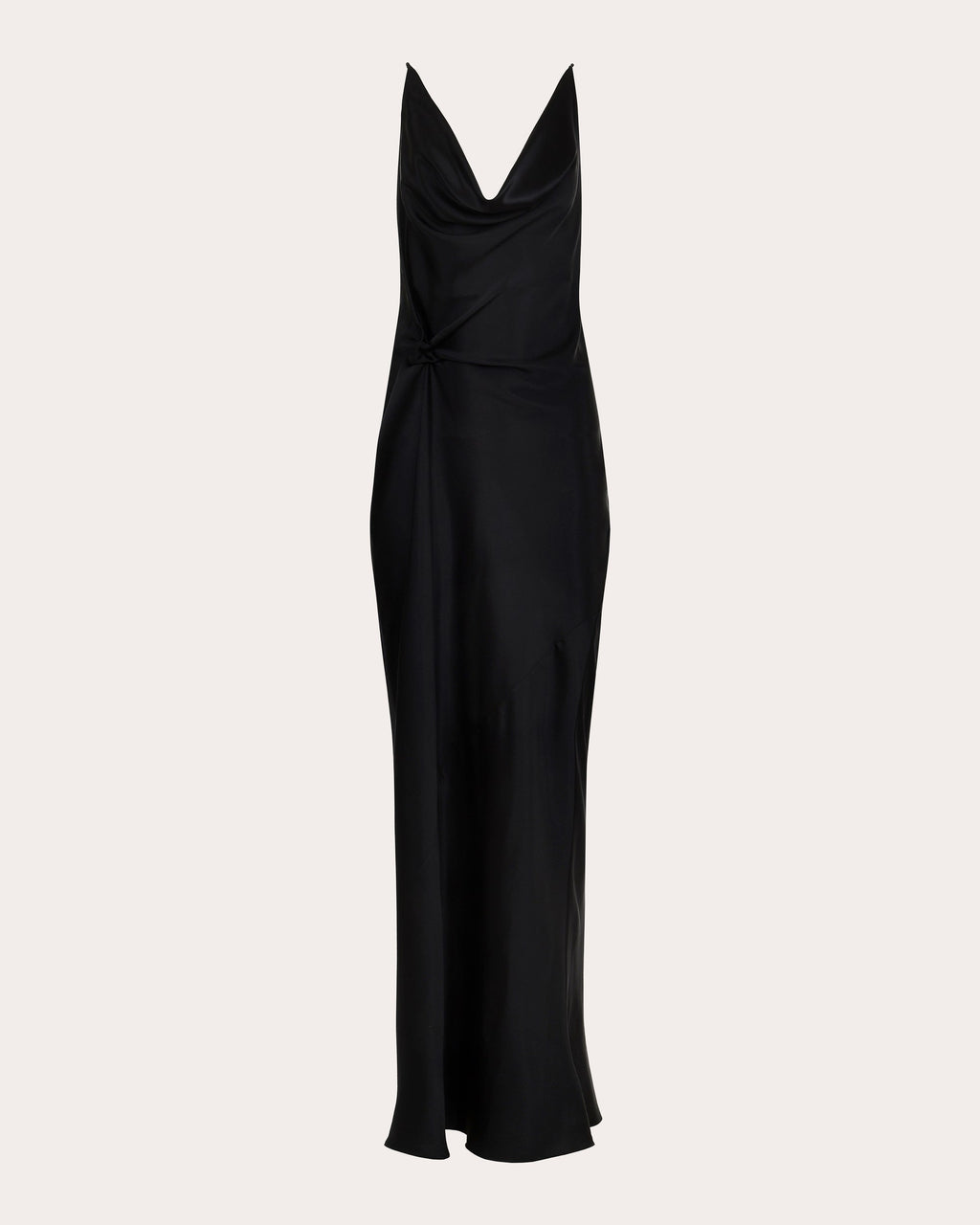 Knot Drop Silk Draped Gown