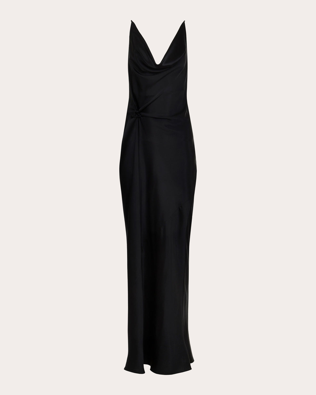 Knot Drop Silk Draped Gown