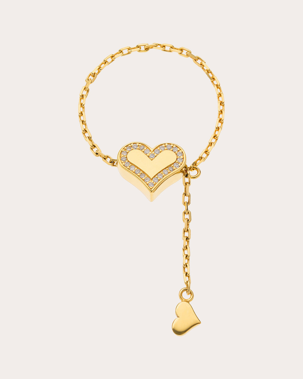 Diamond Outline Heart Transformer Ring