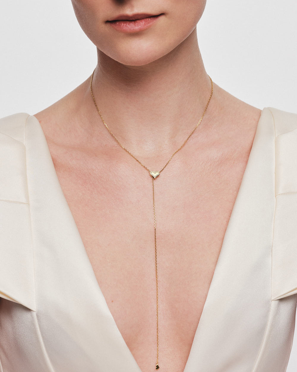 Diamond Outline Heart Transformer Necklace