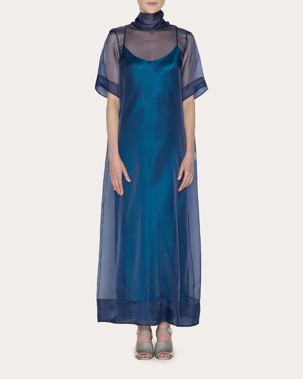 Perspective Sheer Silk Organza Maxi Dress