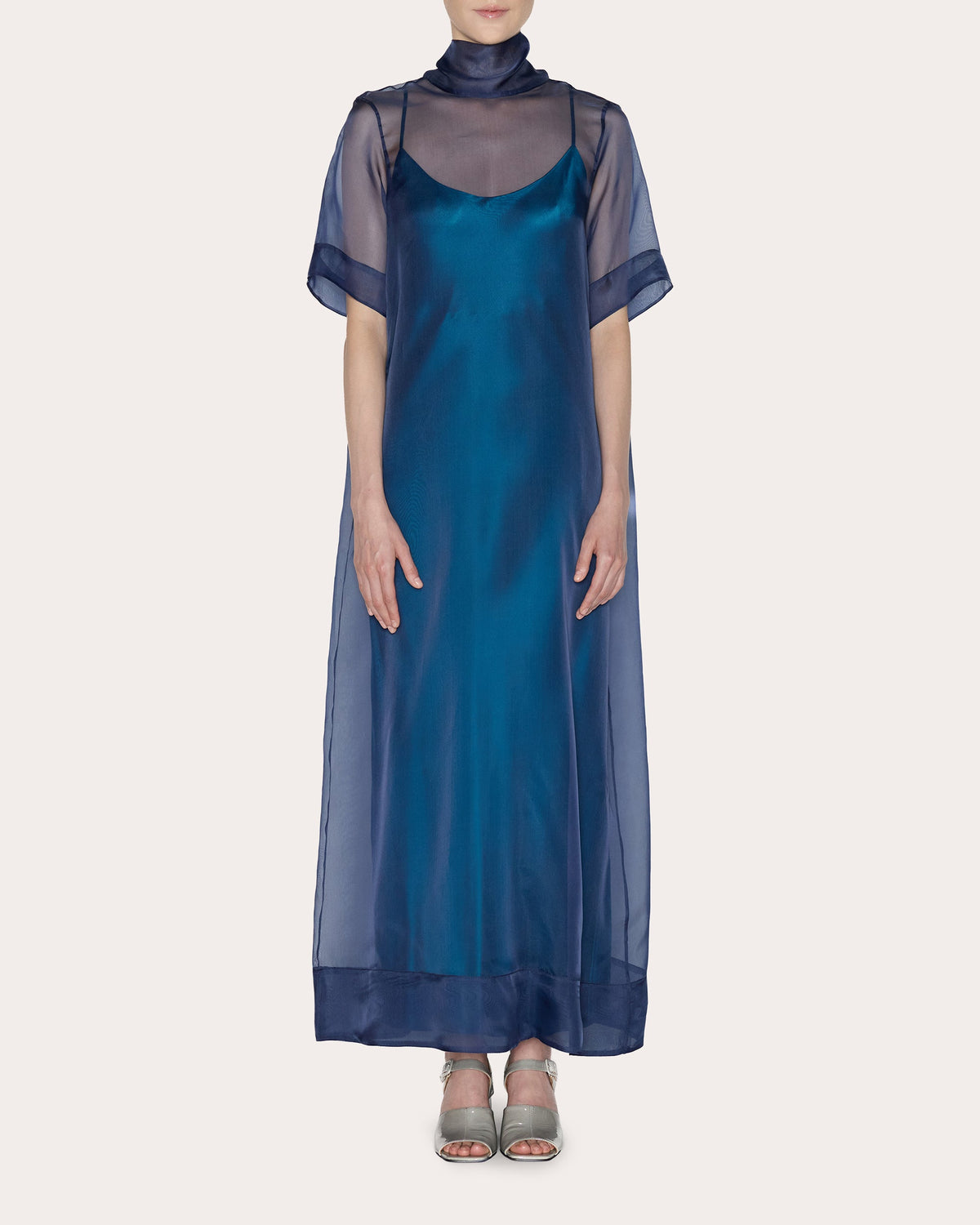 Perspective Sheer Silk Organza Maxi Dress